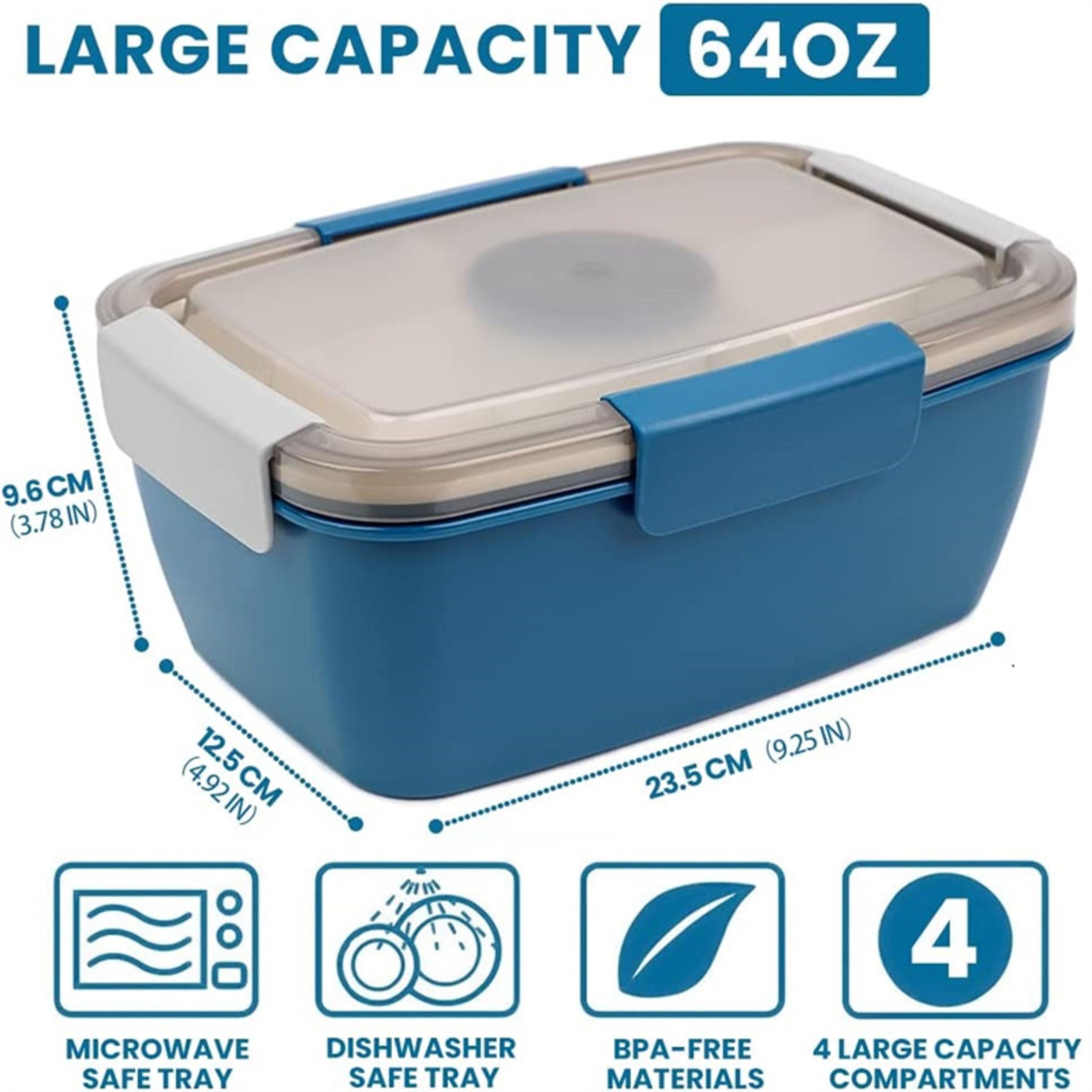 Fresh Keep Bento Lunch Box With Compartments  Dressing Cup For Meal Prep Back To School Backpack 6