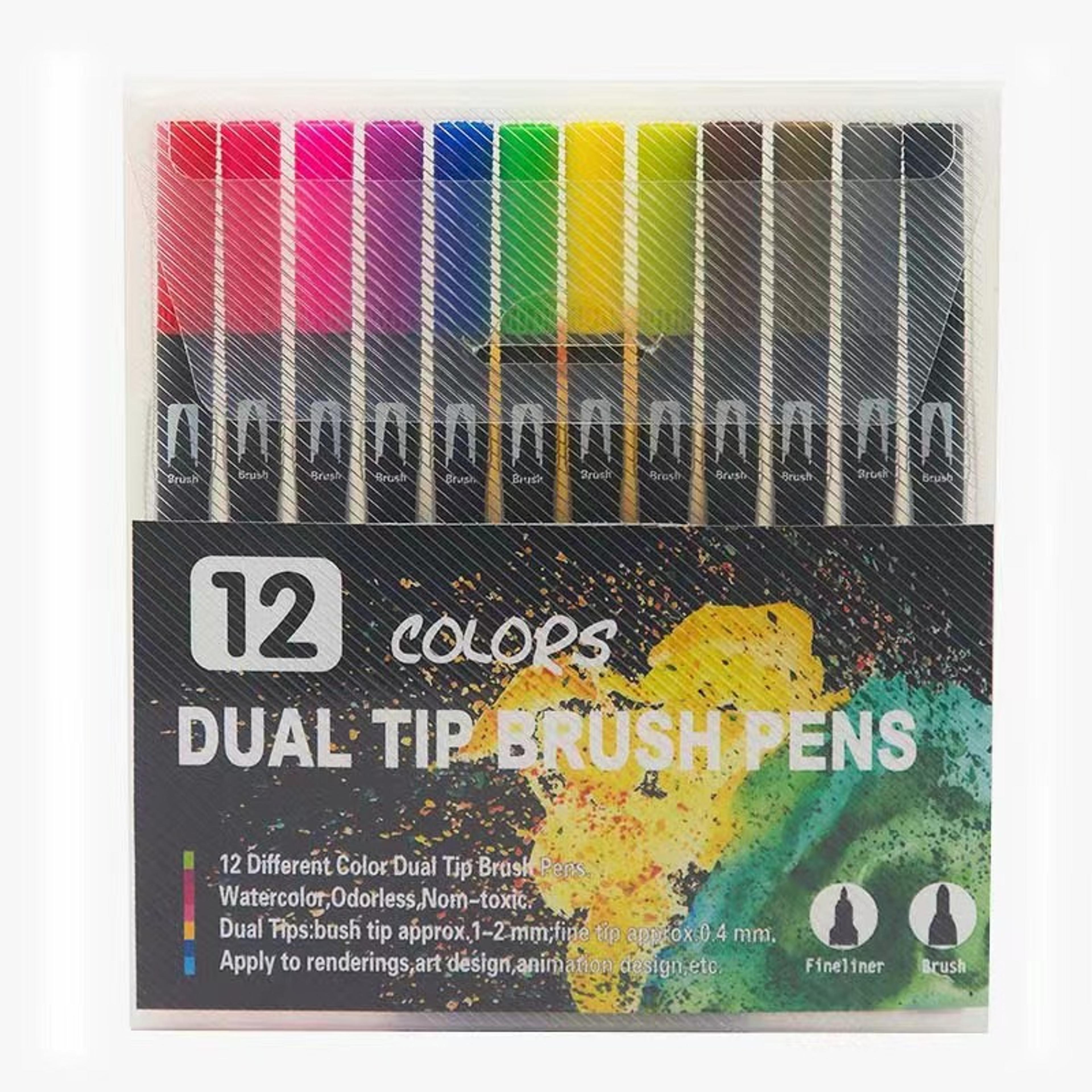 Professional Watercolor Brush Pens Dual Tip Art Markers Set For Drawing Back To School Coloring  Ca 1