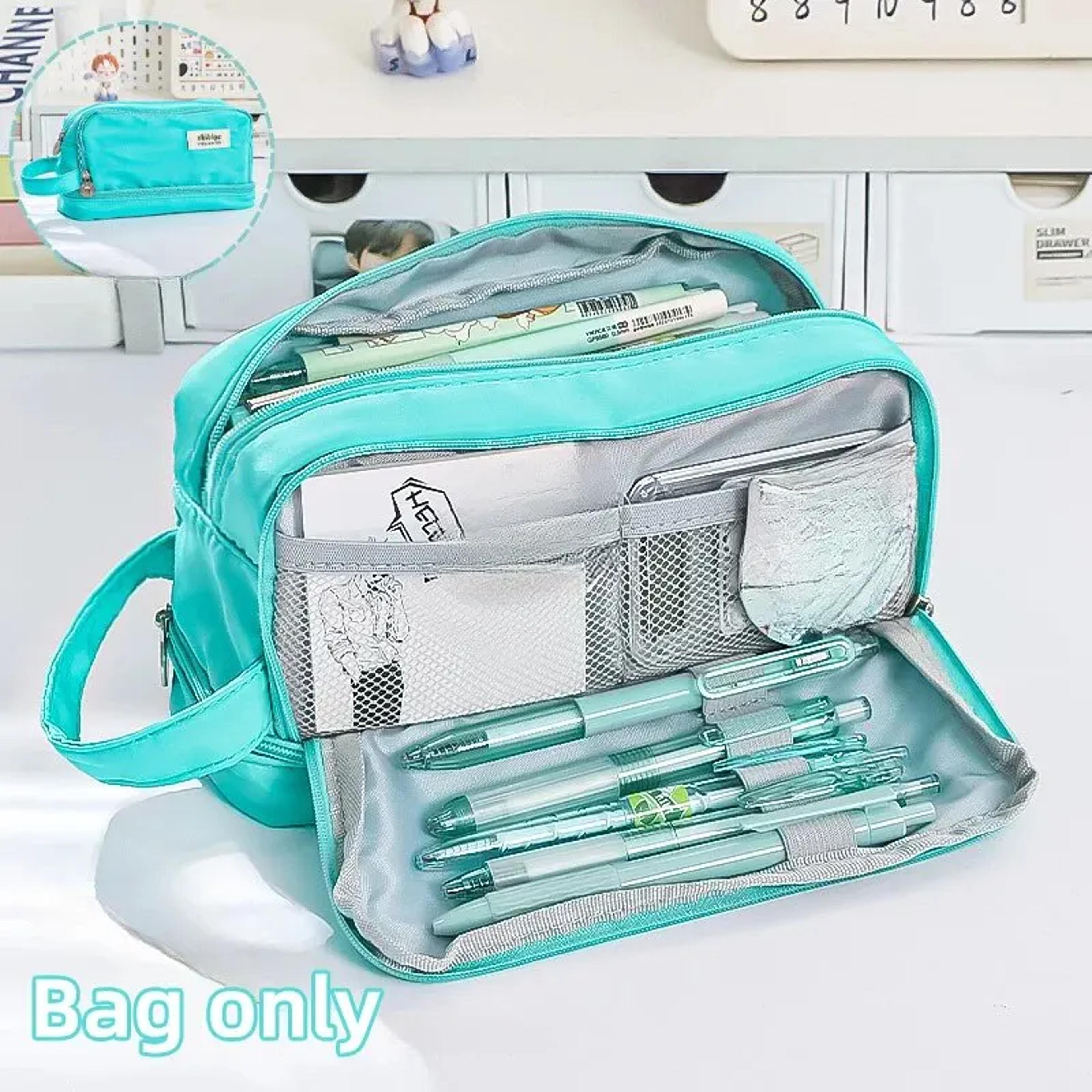 Large Capacity Pencil Case For Back To School Students Cute Pen Organizer Macaron Stationery Pouch 5