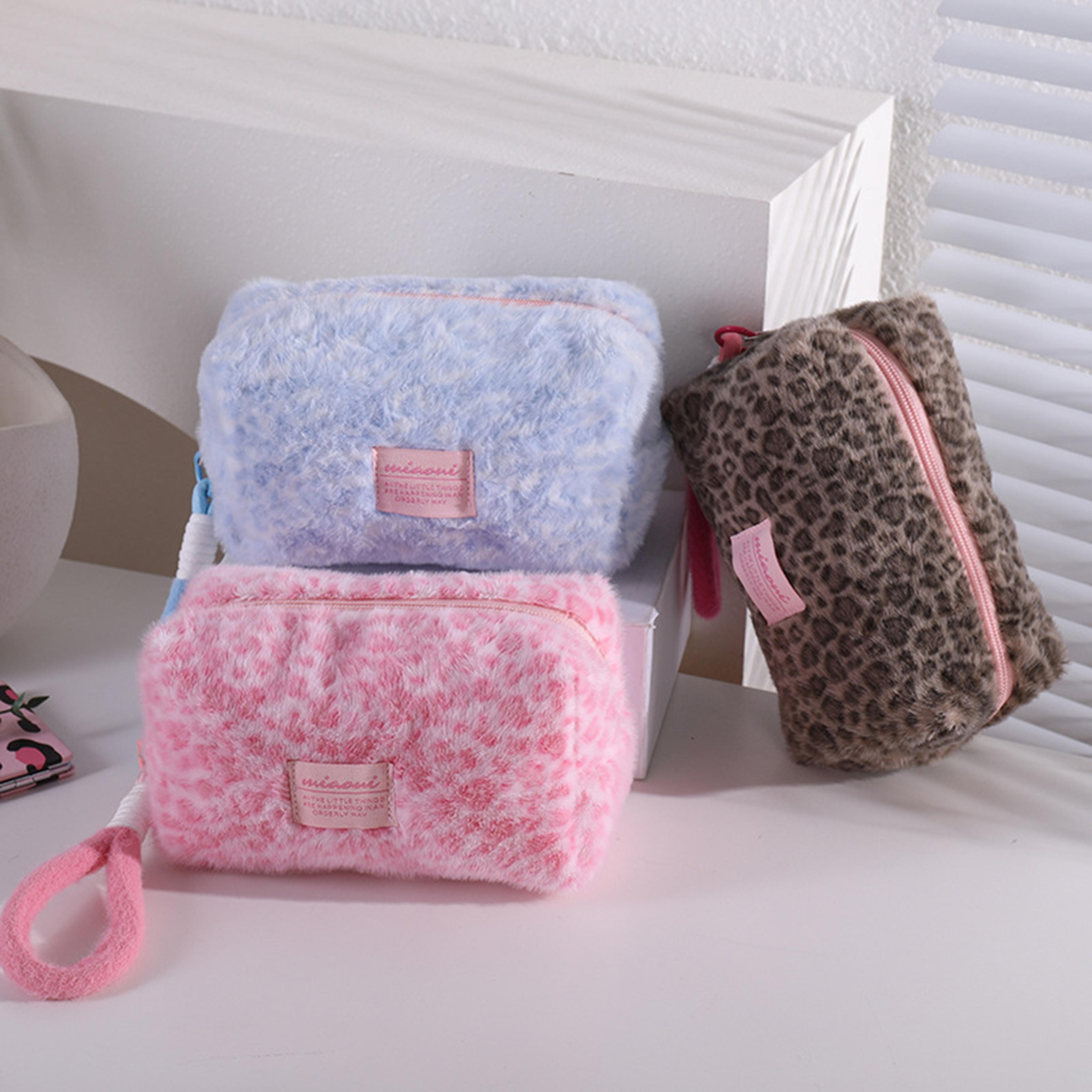 Large Leopard Print Pencil Case For Back To School Soft Stationery Organizer Storage Pouch 4