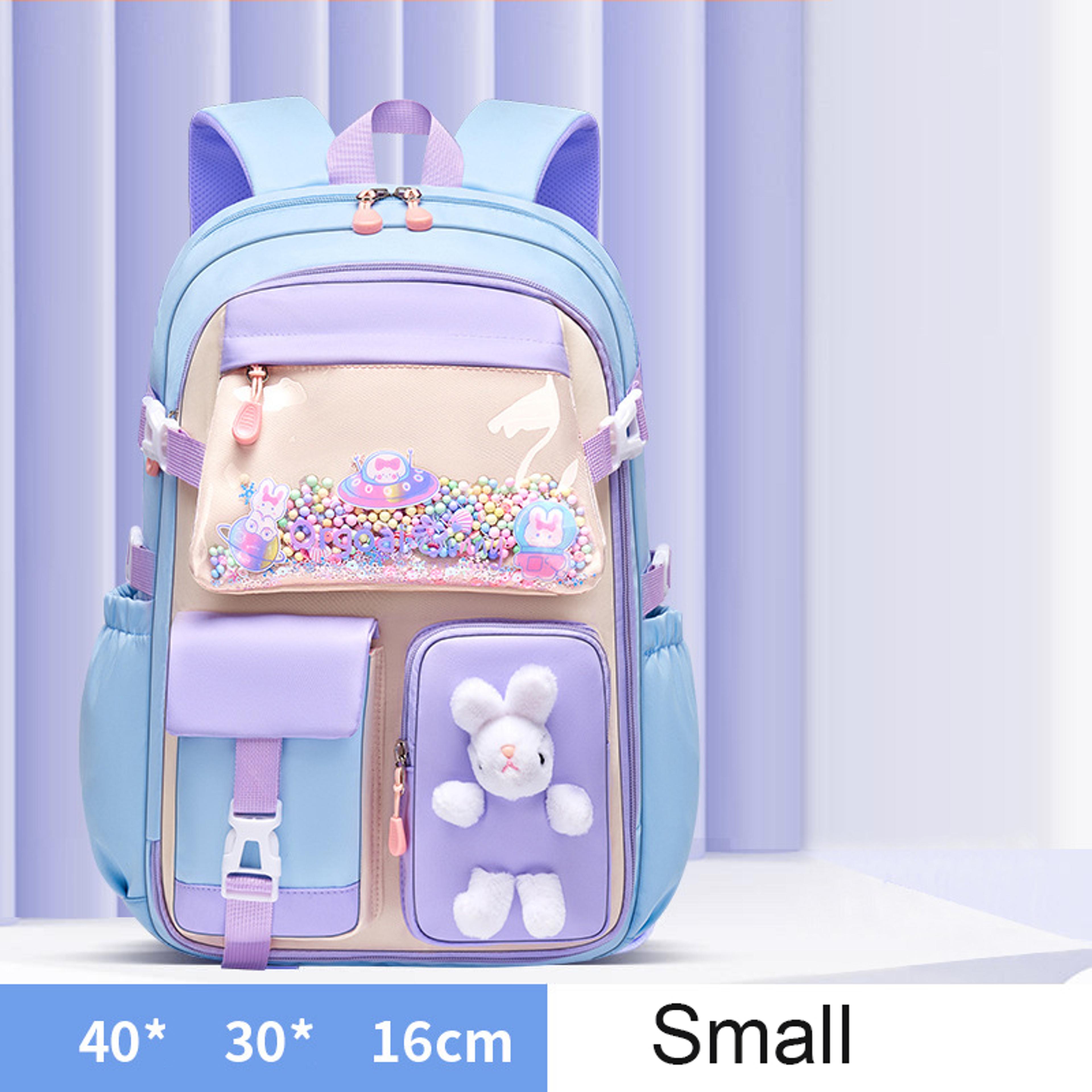 Cute Rabbit Girls School Backpack For Back To School Waterproof Large Capacity Primary Book Bag 5