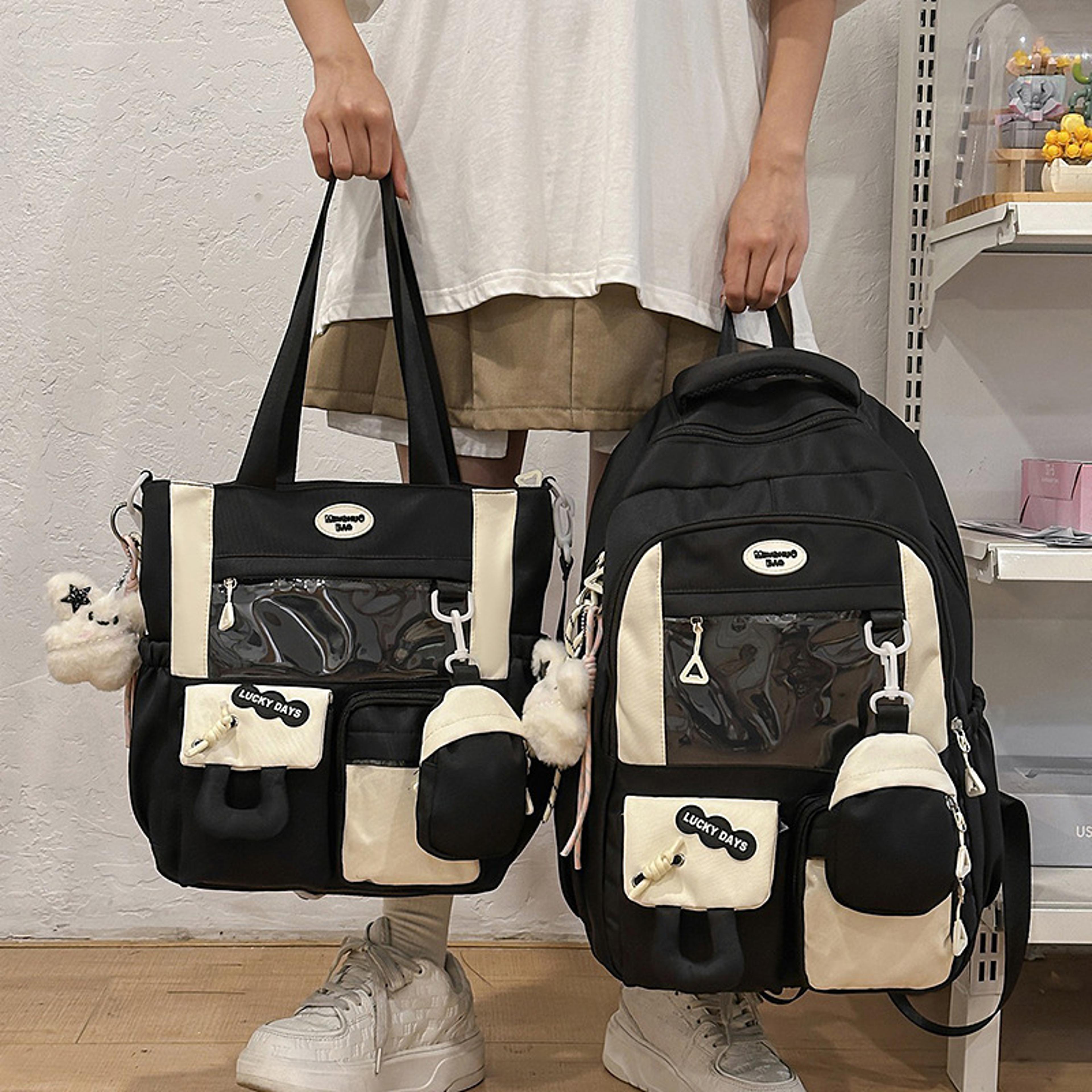 Kawaii Backpack For Teen Girls With Multi Pockets Back To School Student Bookbag 6