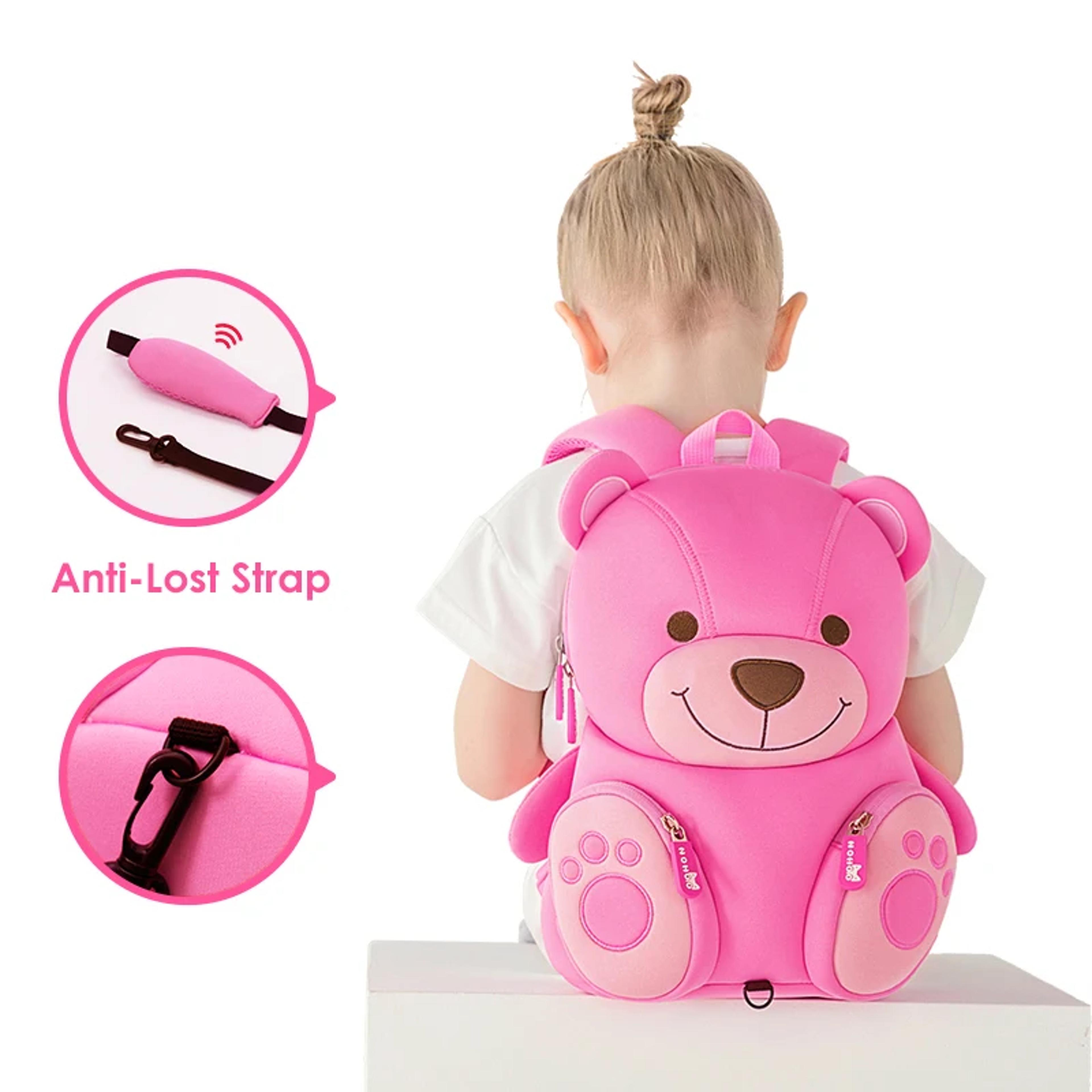 Cute Bear Kids Backpack For Girls Back To School Backpack Lightweight Neoprene Kindergarten School  3