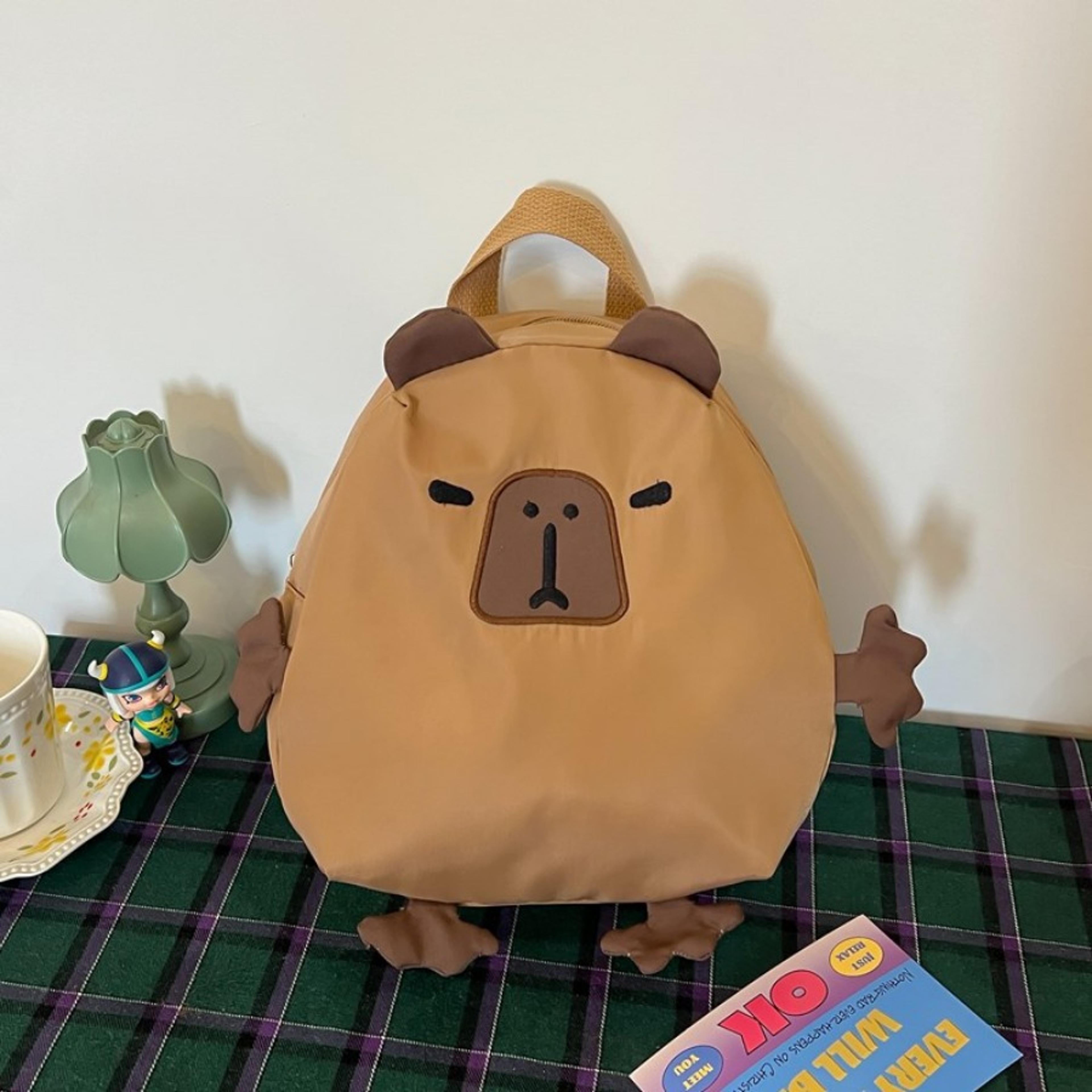 Kawaii Capybara Laptop Backpack For Kids Large Capacity Travel Bag Back To School Backpack 2