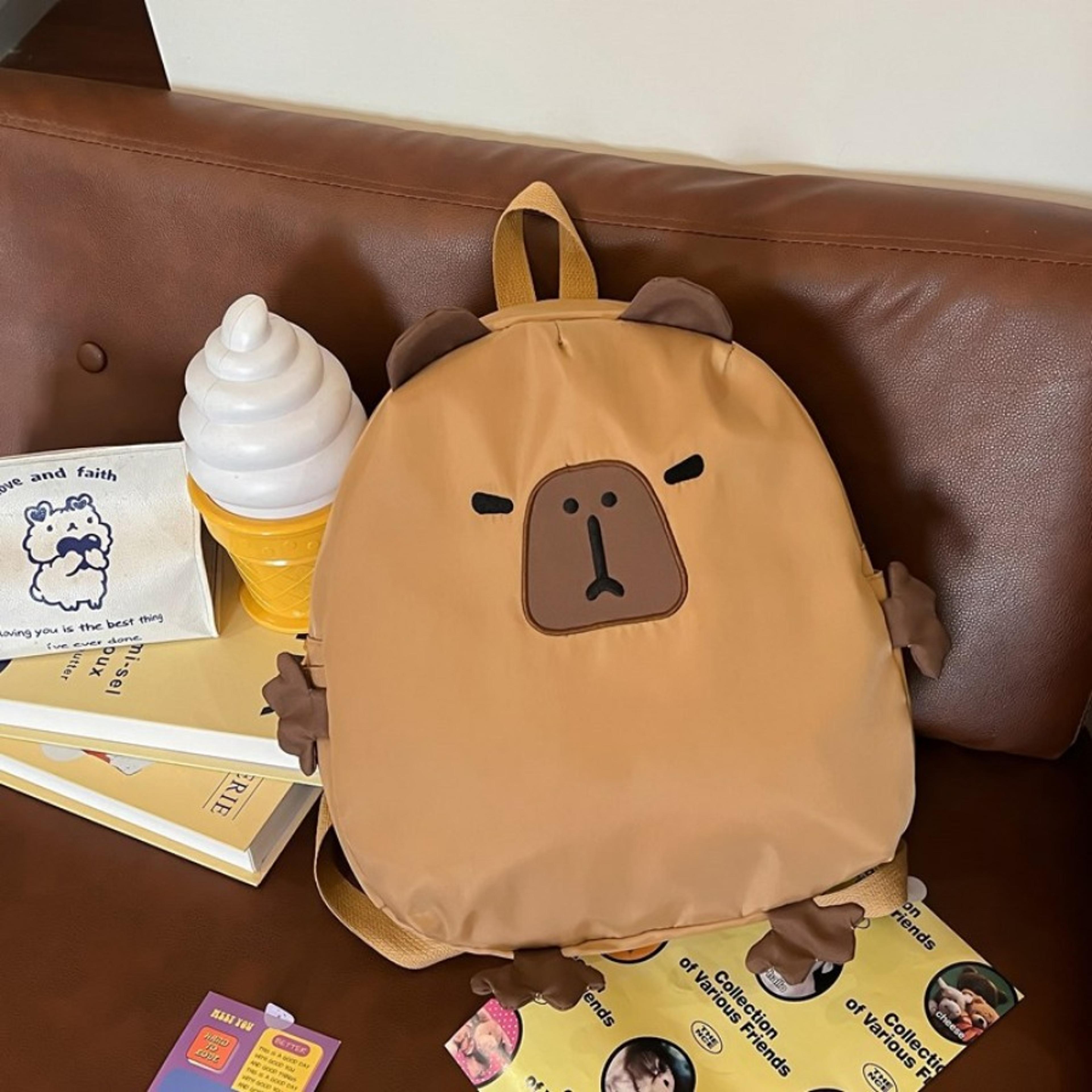 Kawaii Capybara Laptop Backpack For Kids Large Capacity Travel Bag Back To School Backpack 5