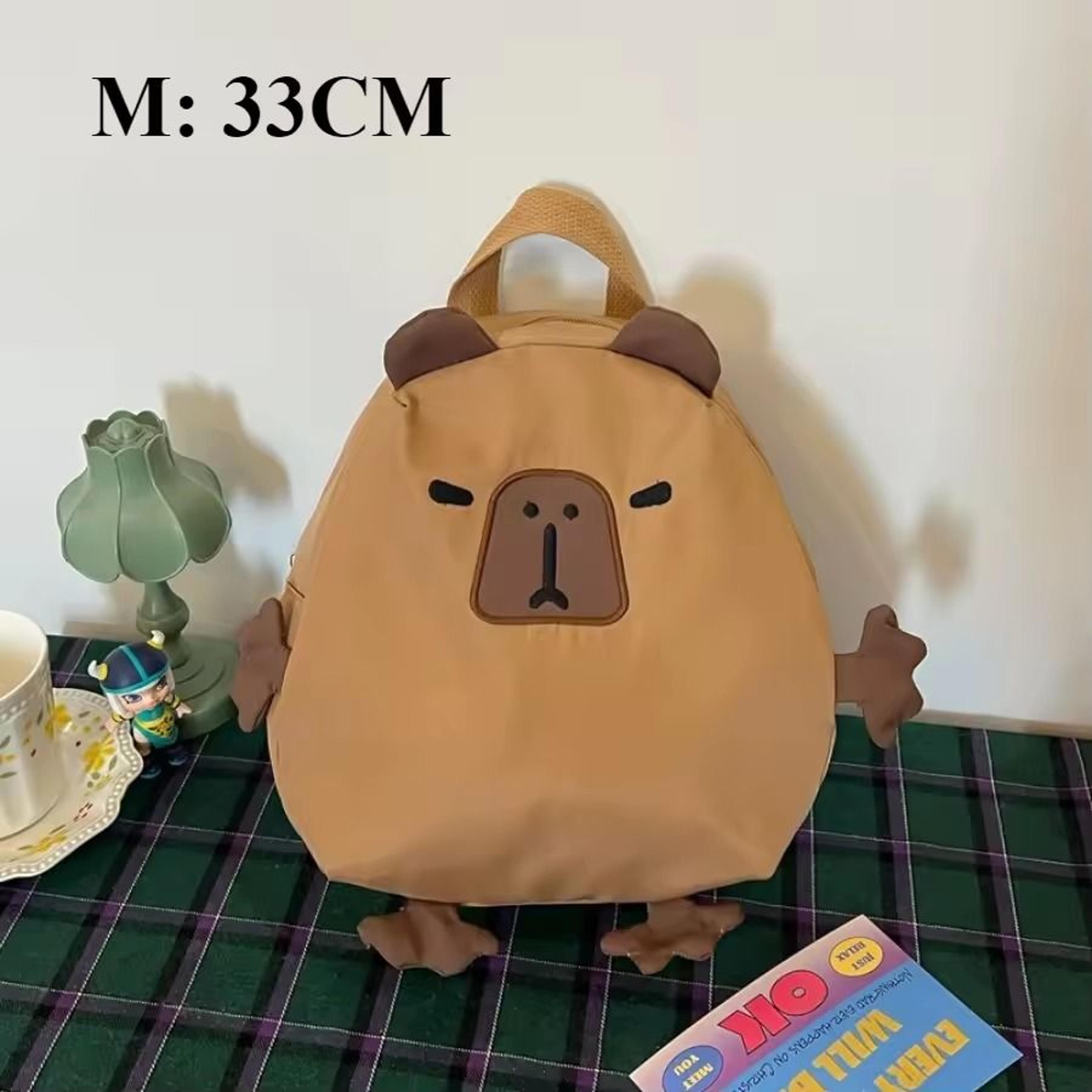 Kawaii Capybara Laptop Backpack For Kids Large Capacity Travel Bag Back To School Backpack 6