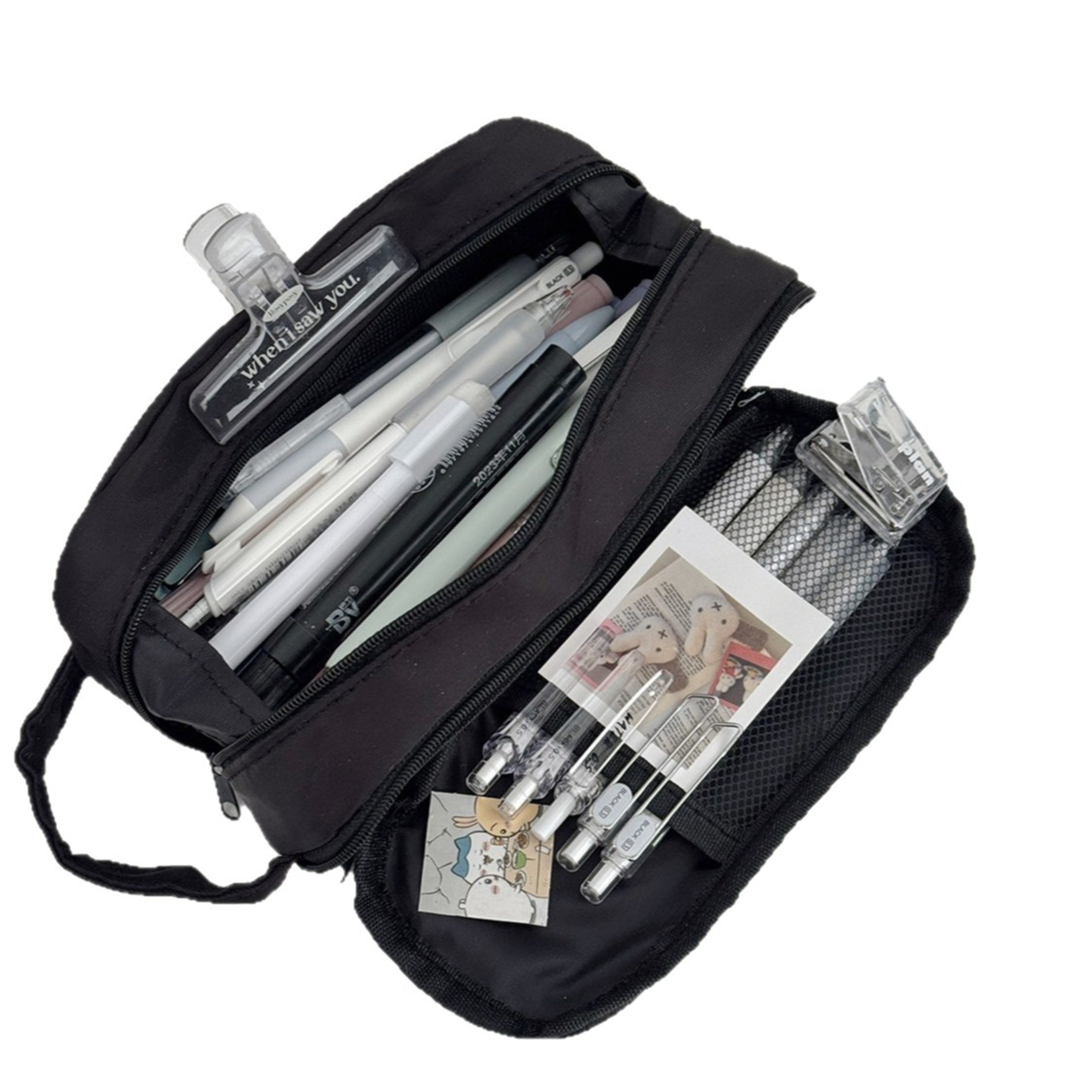 Large Capacity Multi Compartment Pencil Case Stationery Organizer For Students 4