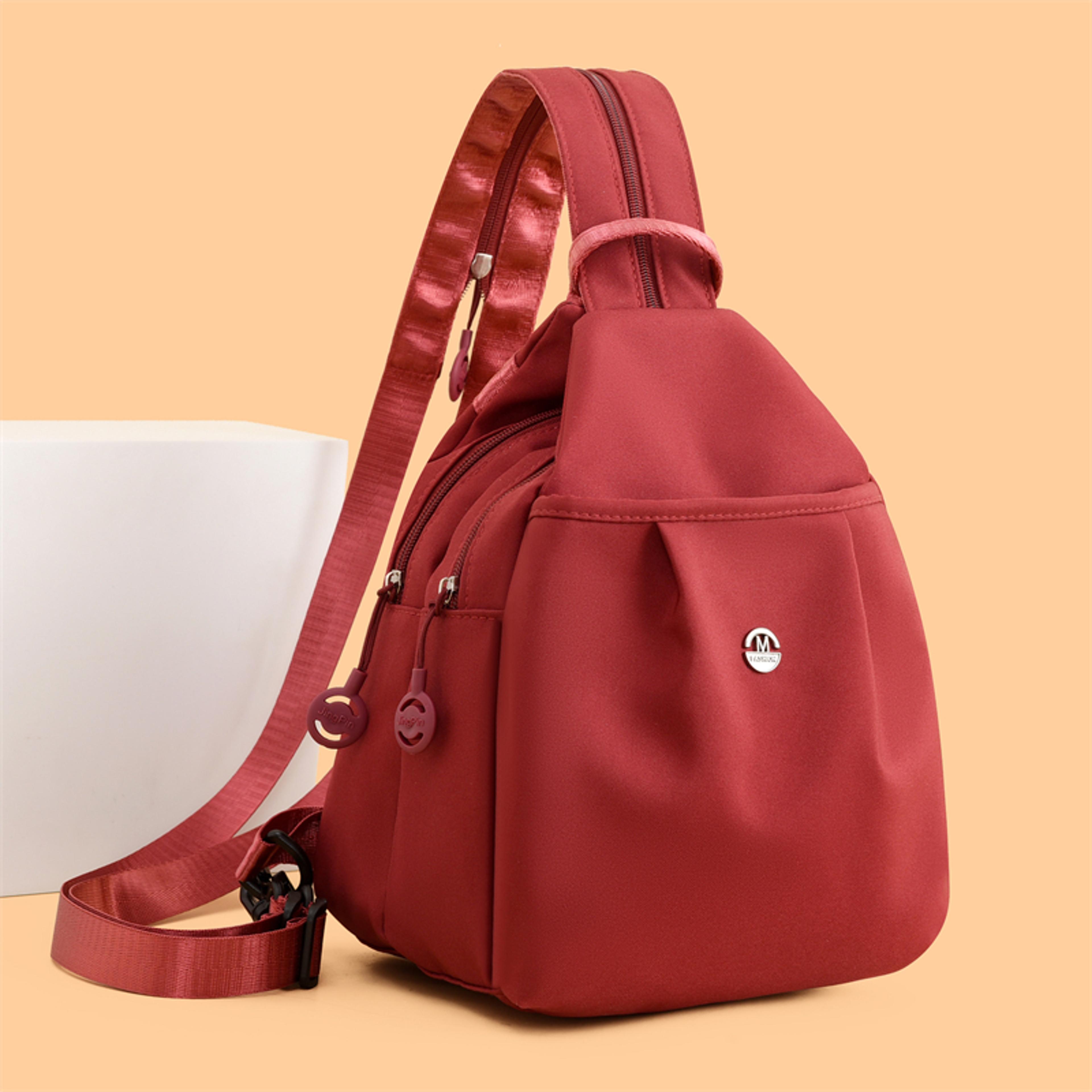 Lightweight Womens Sling Bag Multi Pocket Back To School Backpack Crossbody 5
