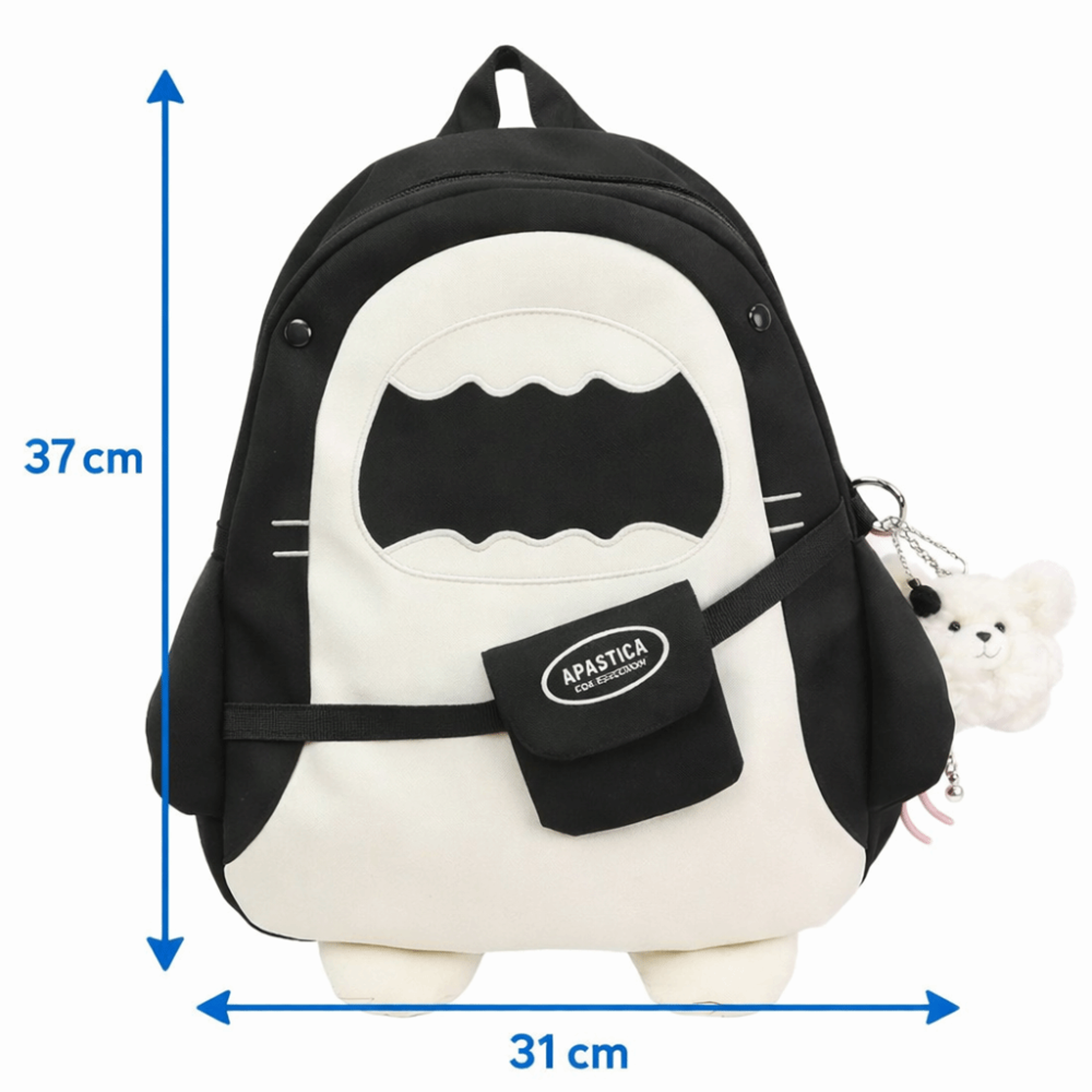 Cute Cartoon Shark Backpack Versatile Large Capacity Back To School Backpack 3