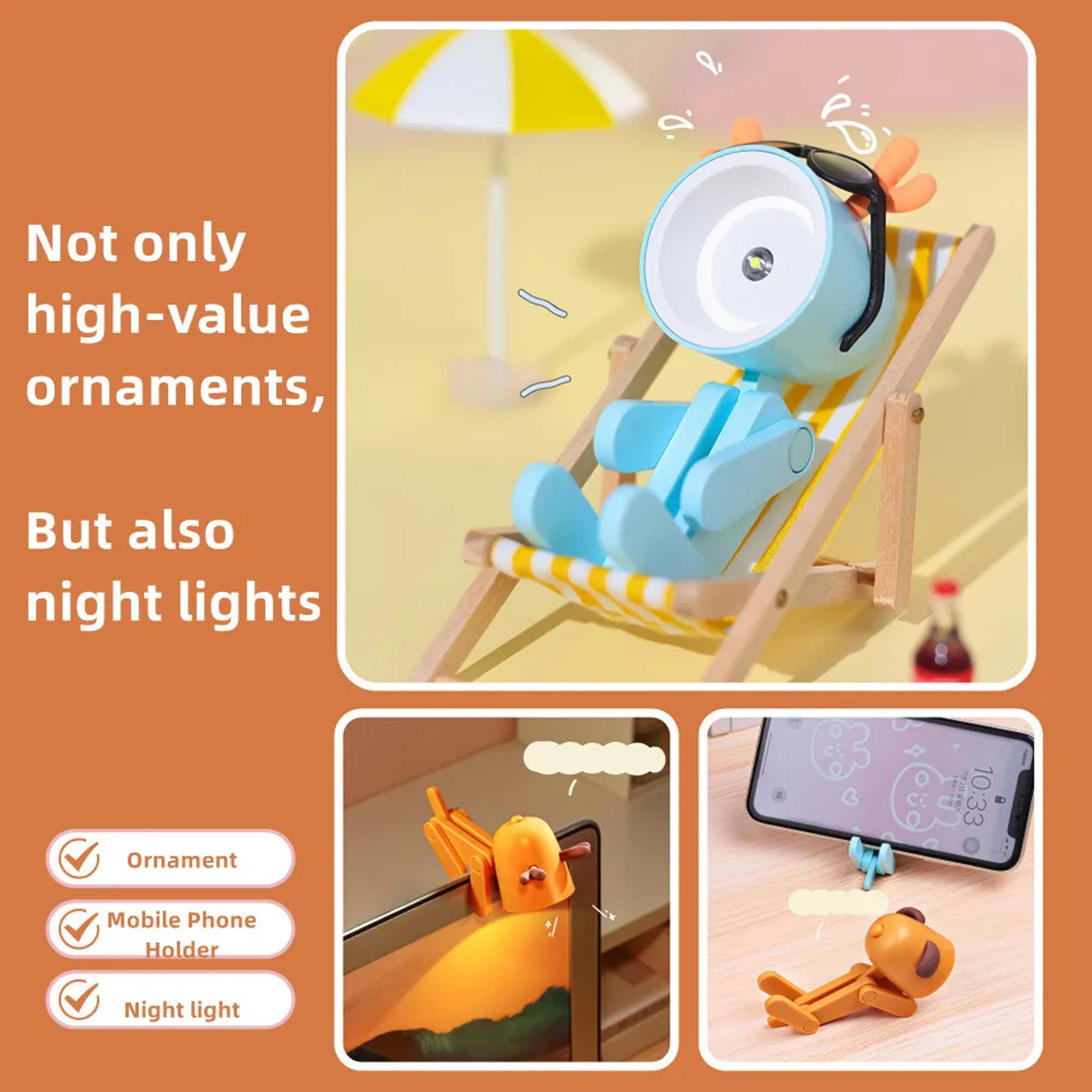 Cute Dog  Deer LED Night Light Foldable Kids Bedside Lamp Mini Book Light 5