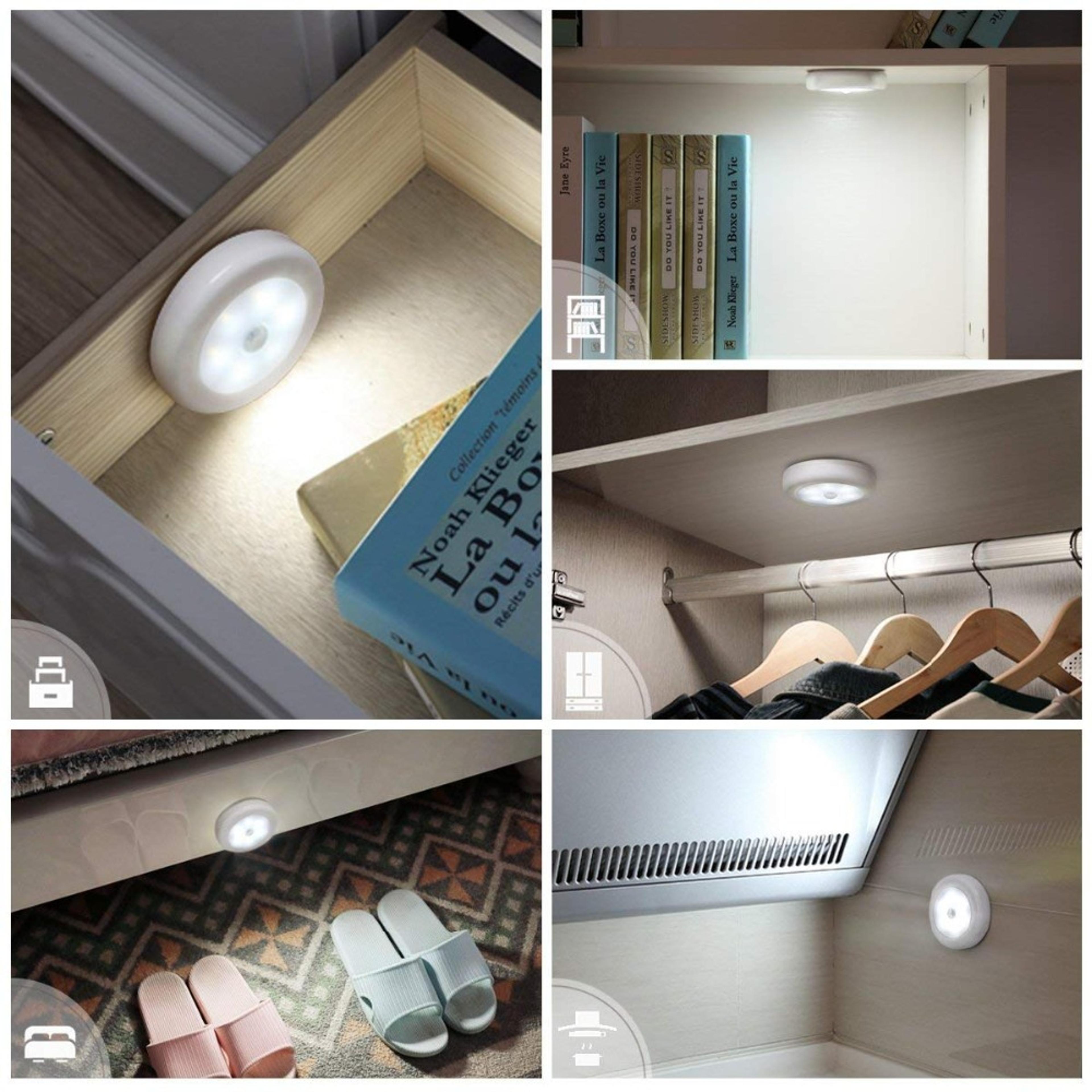 Smart Glow LED Motion Sensor Night Light For Closet Cabinet  Stairs Battery Operated 4