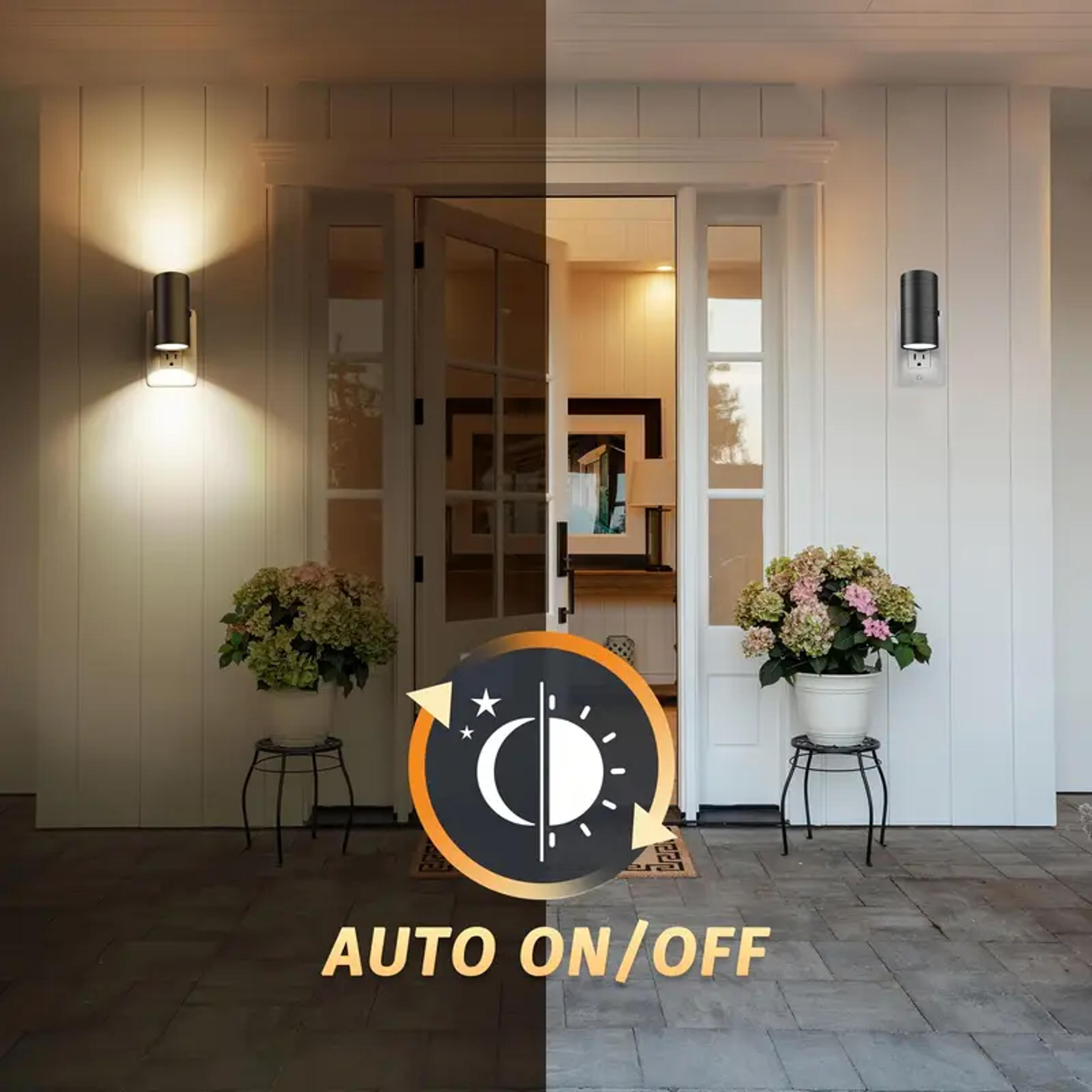 Glow Sense Plug In Night Light With Auto Sensor  Dimmable Warm LED For Bedroom Bathroom  Hallway 2