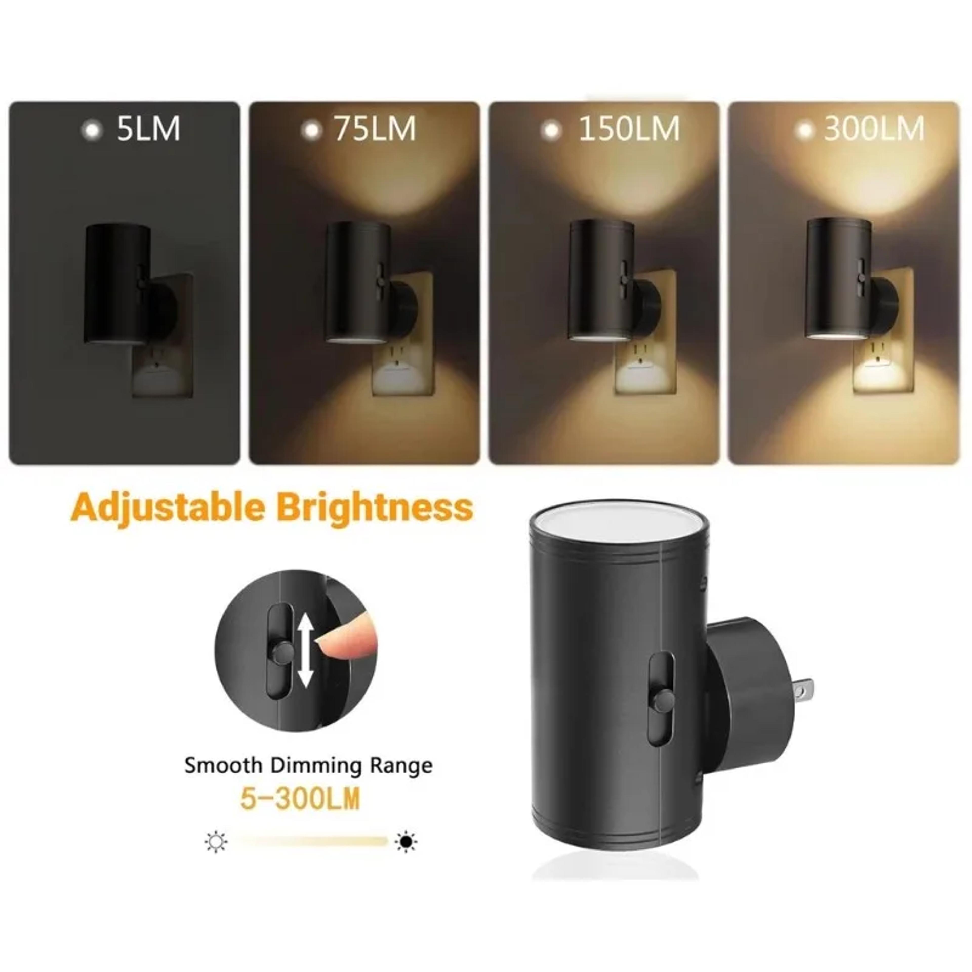 Glow Sense Plug In Night Light With Auto Sensor  Dimmable Warm LED For Bedroom Bathroom  Hallway 3