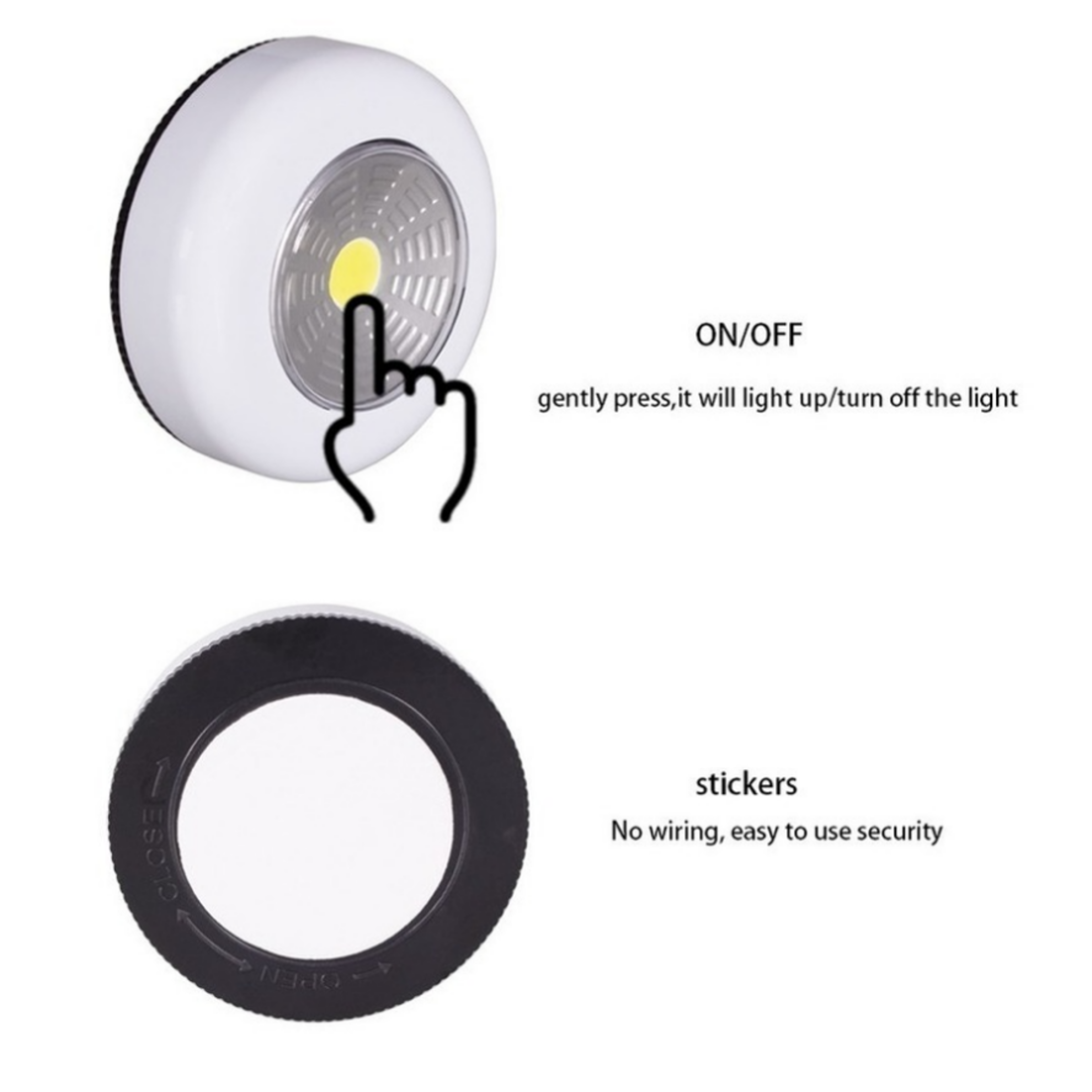Wireless LED Under Cabinet Lights Touch Night Light For Closet Kitchen  Wardrobe 3