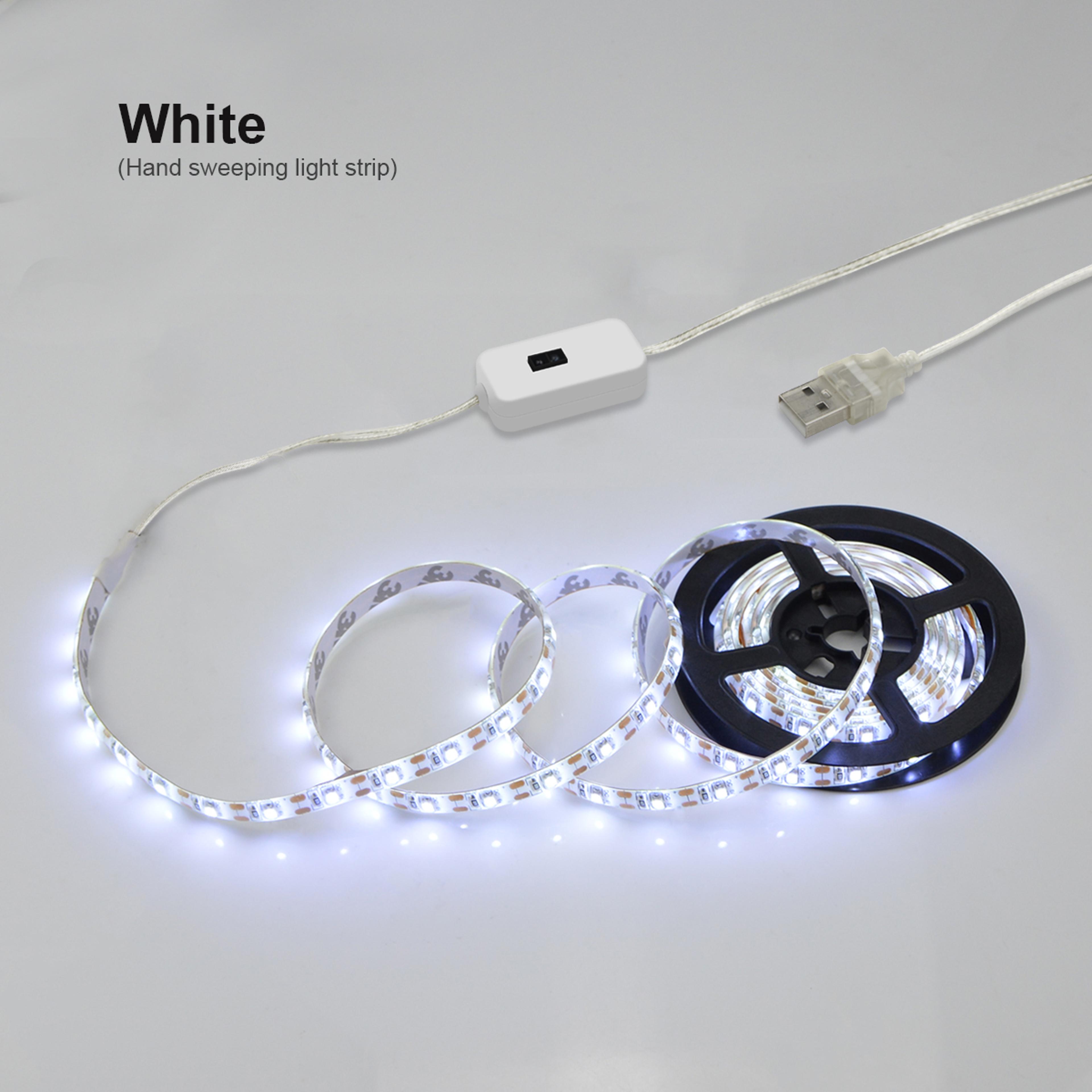 Smart Hand Wave LED Vanity Mirror Lights USB Waterproof Motion Sensor Light Strip 6
