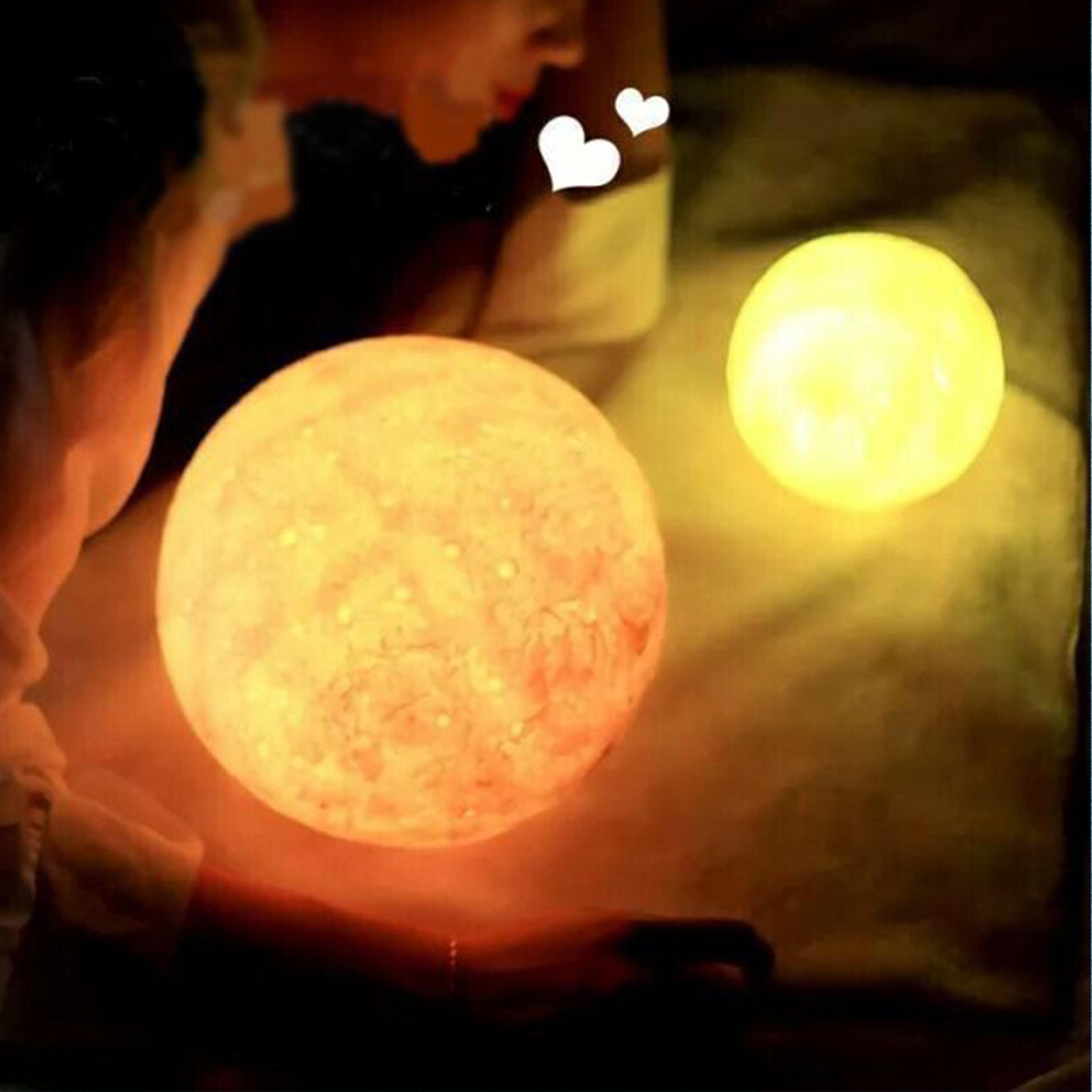 Moon Lamp LED Bedside Night Light With Stand For Bedroom Desk Decor 5