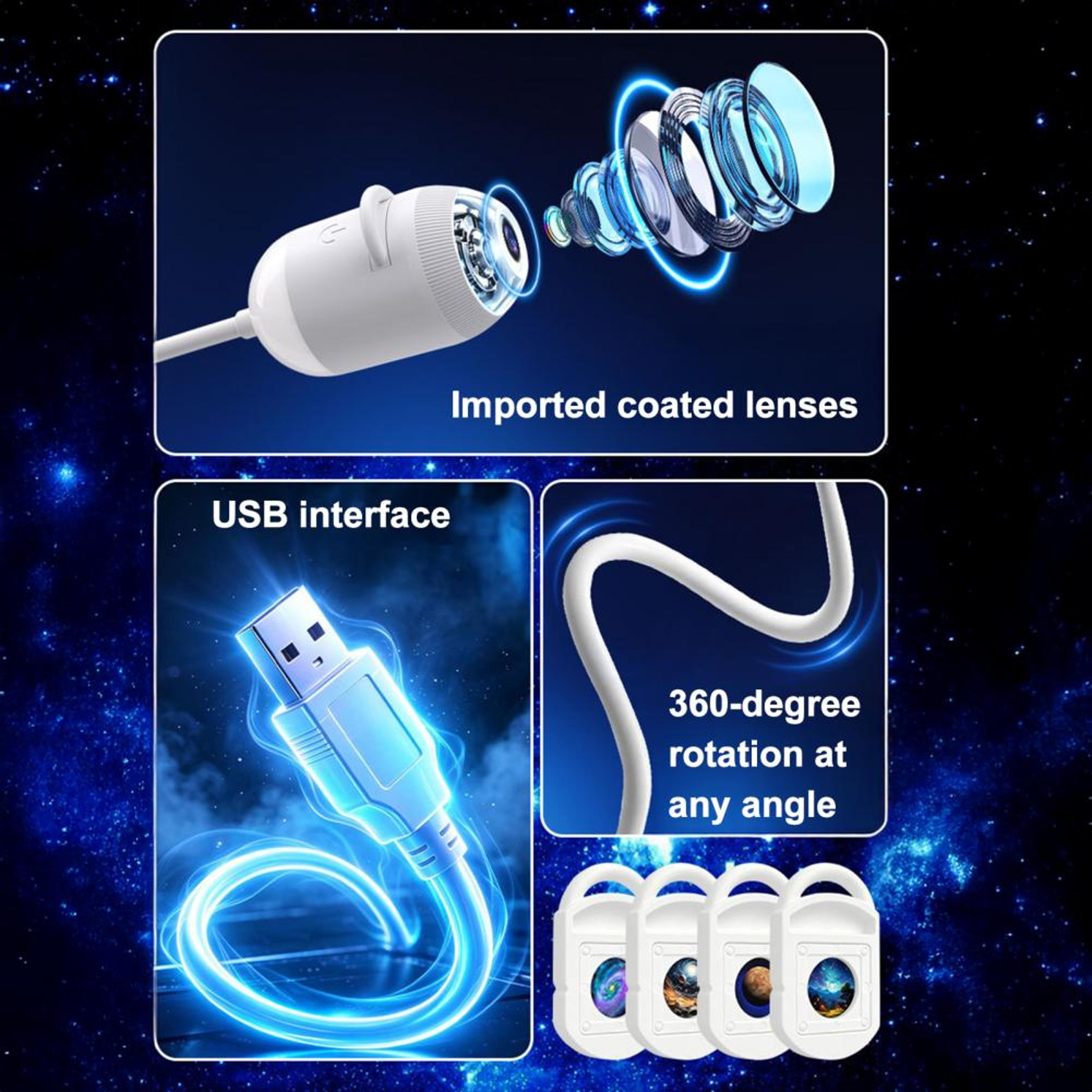 Galaxy Projector Star Projector Night Light With Touch Control And Adjustable Brightness 2