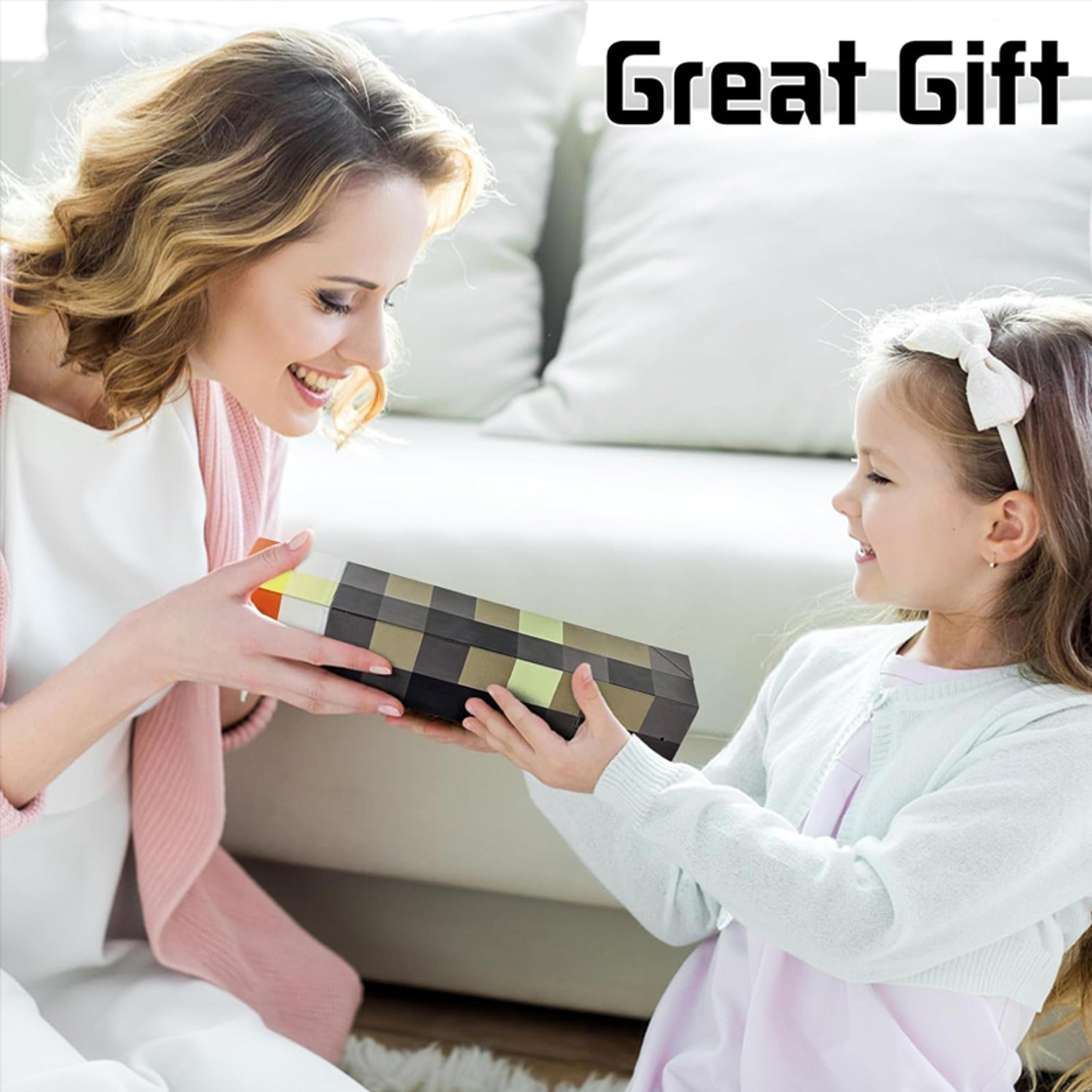 Minecraft Torch Lamp USB Rechargeable LED Night Light For Kids Bedroom  Gaming Room Decor 2