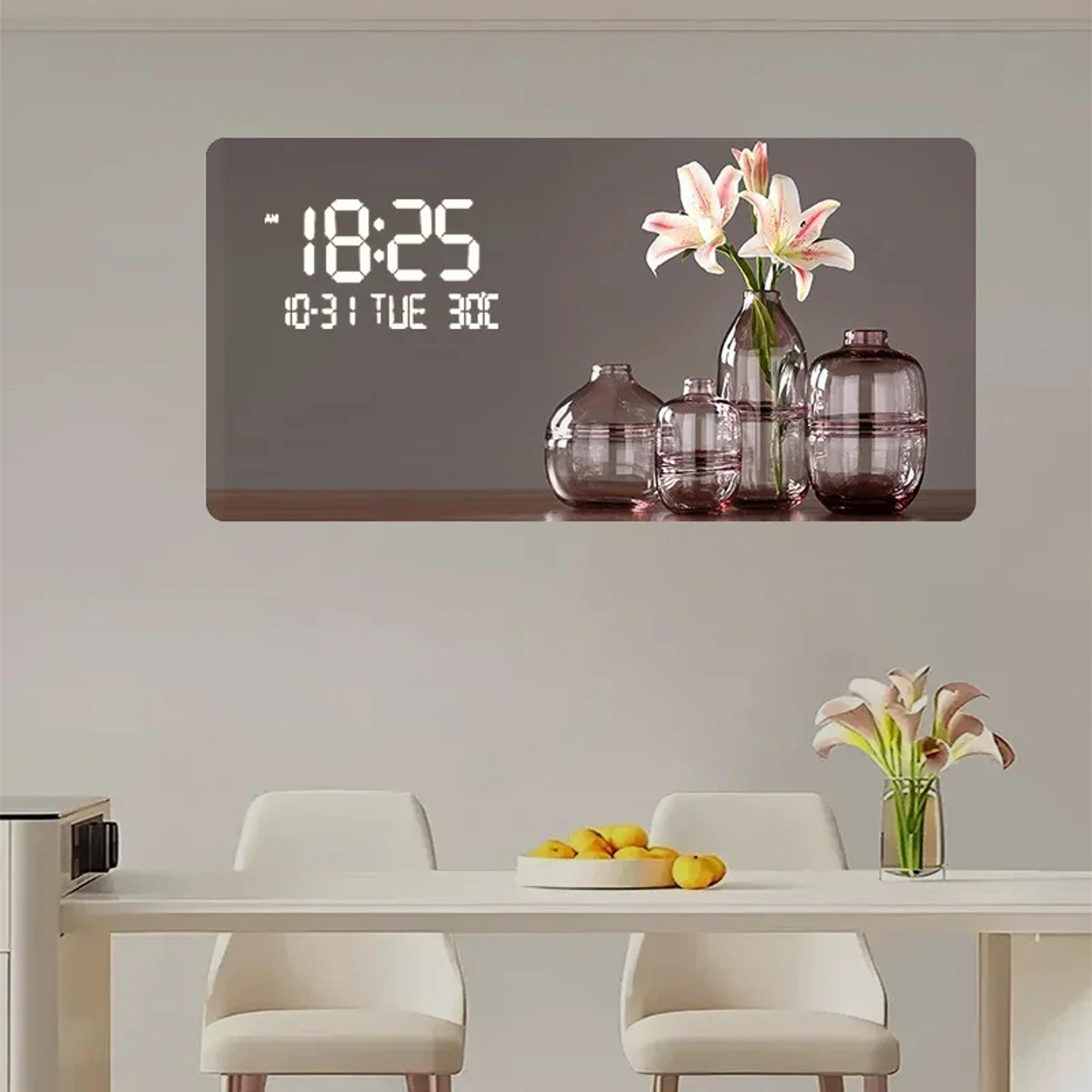 Modern Large Wall Clock With Abstract Geometric Art Quartz Decor For Living Room  Bedroom 1