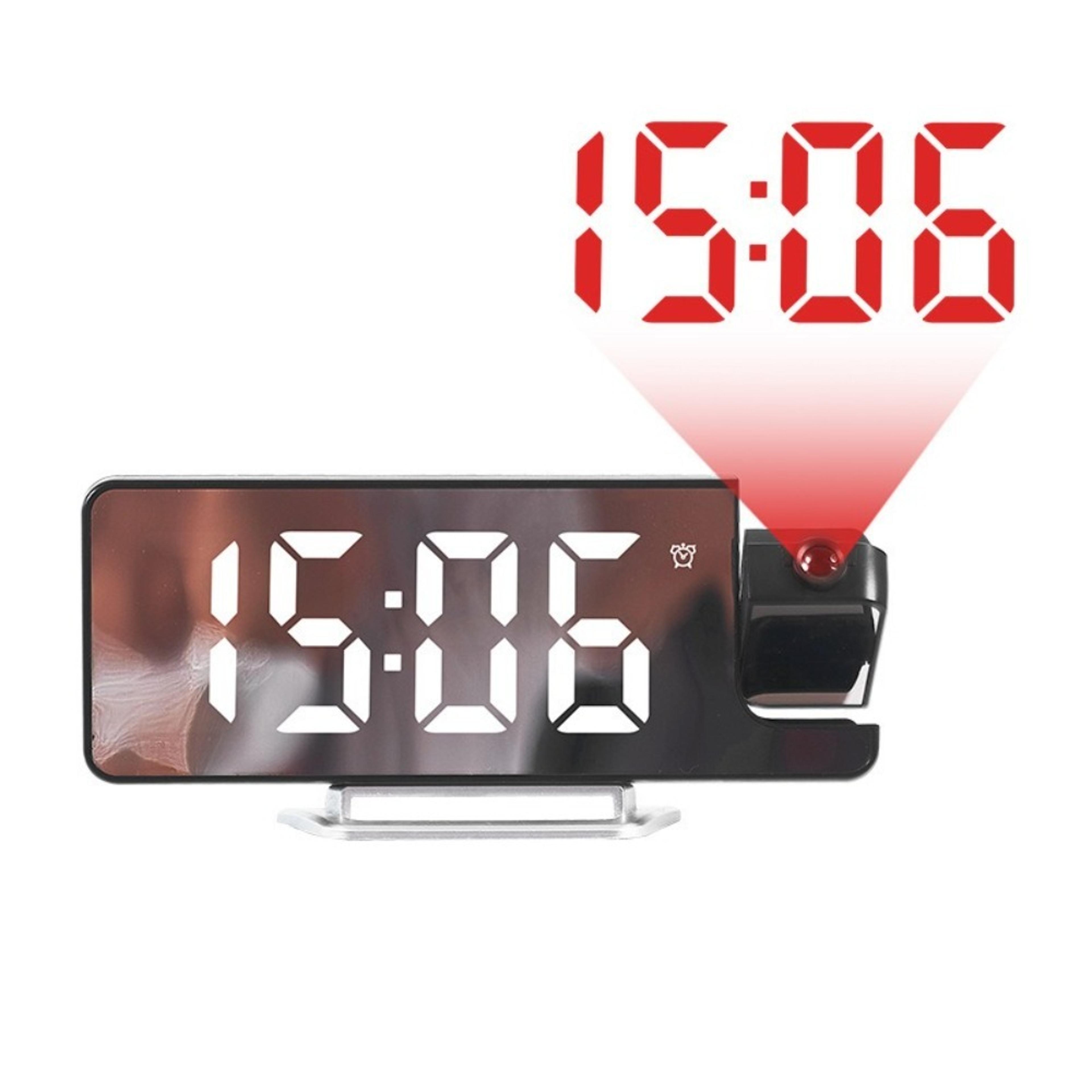 Lumi View Projection Alarm Clock With Ceiling Display Temperature  Adjustable Brightness 7
