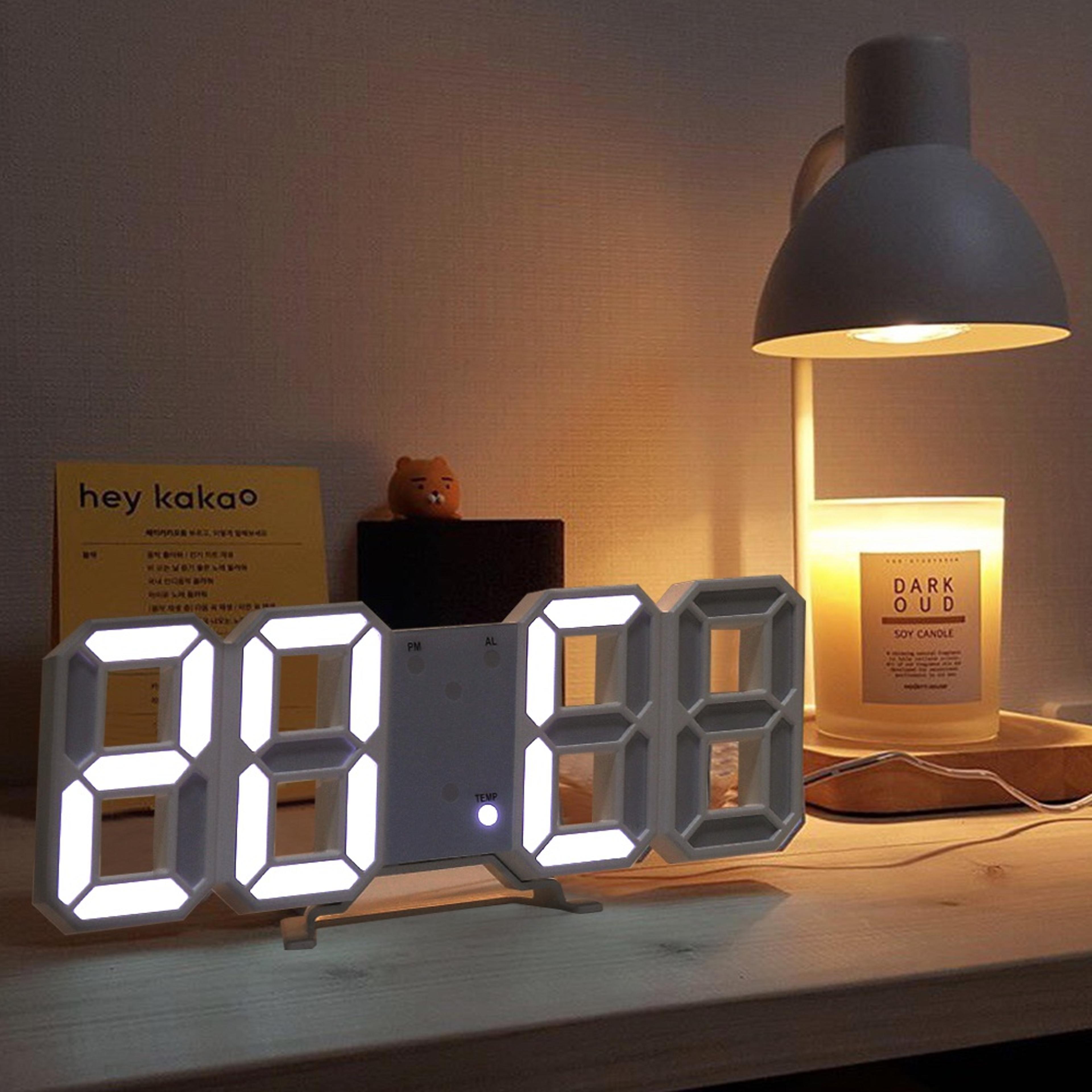 LED Digital Wall Clock With Alarm Date  Temperature Display For Home And Office 4
