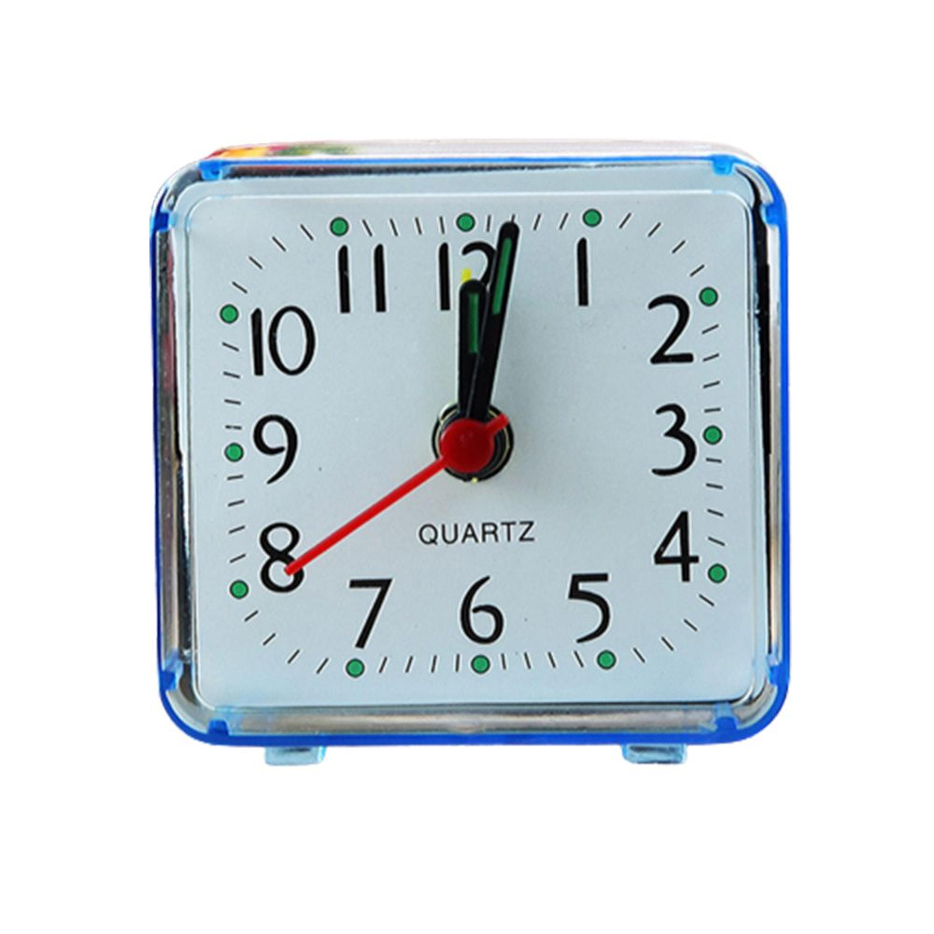 Silent Bedside Alarm Clock Battery Operated Square Desk Clock For Kids Students  Travel 5
