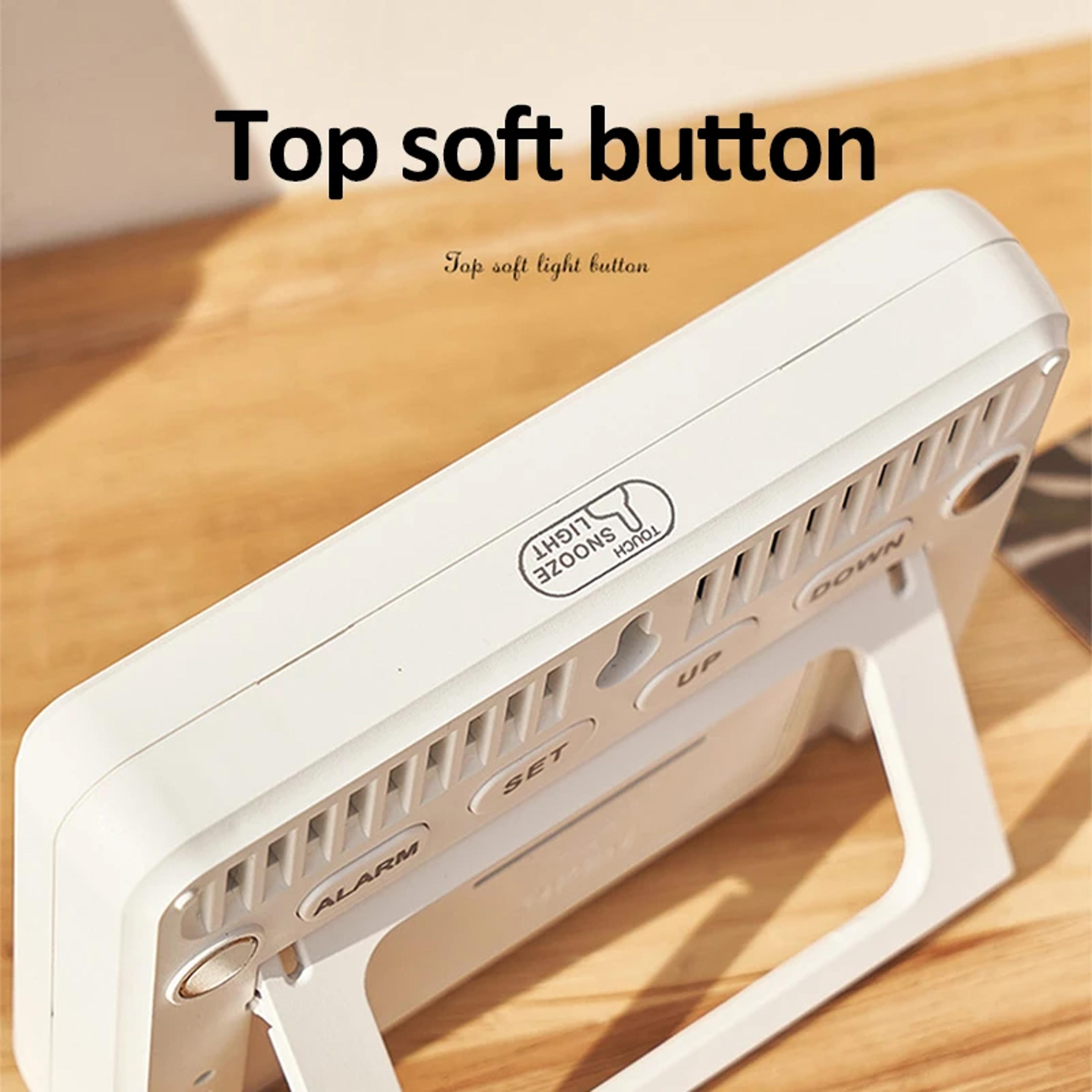 Ultra Slim Digital Alarm Clock With Magnetic Mount LCD Bedside Display  Temperature Humidity Monito 5