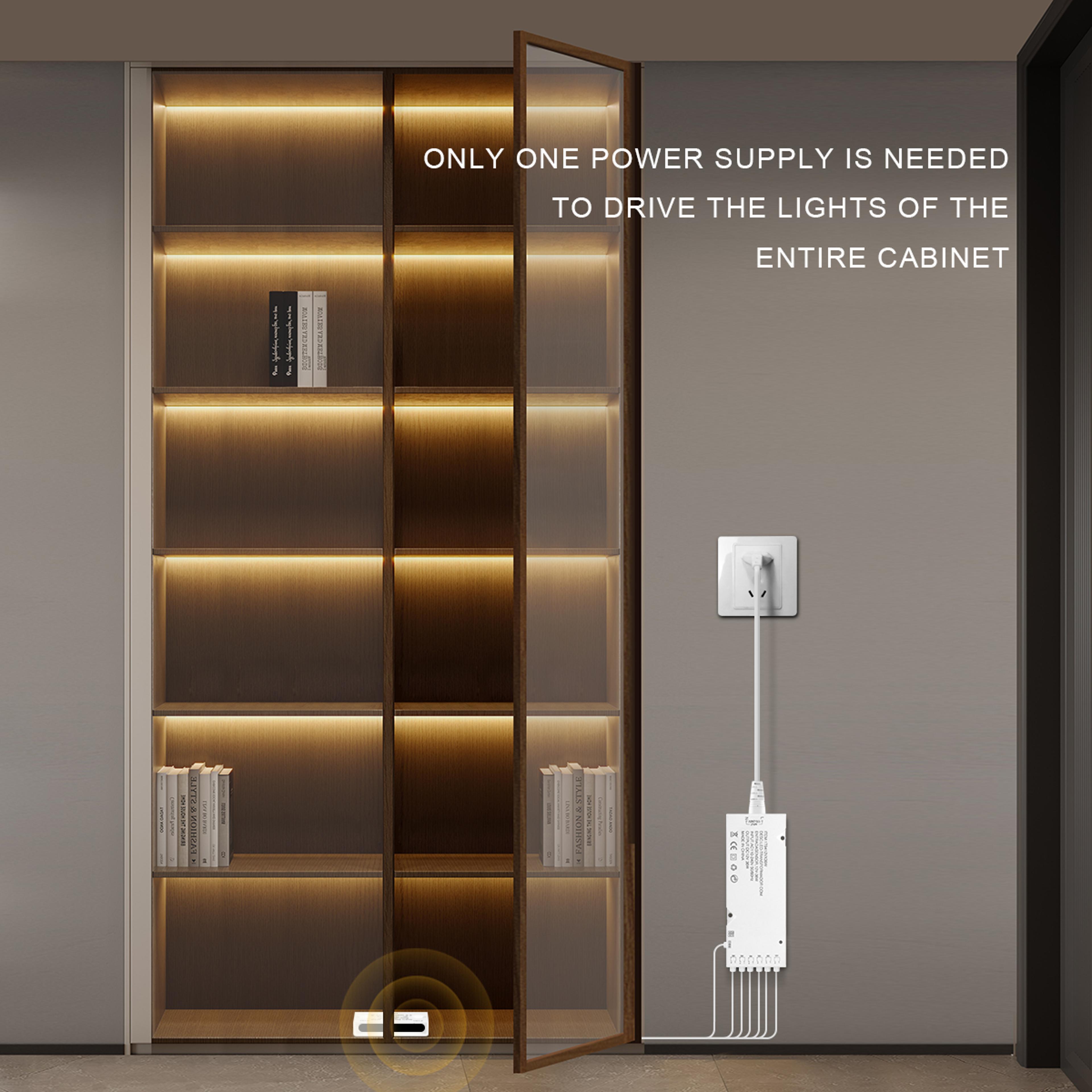 Smart Under Cabinet Lighting With COB LED Strip  Automatic Door Sensor For Closets And Cabinets 2