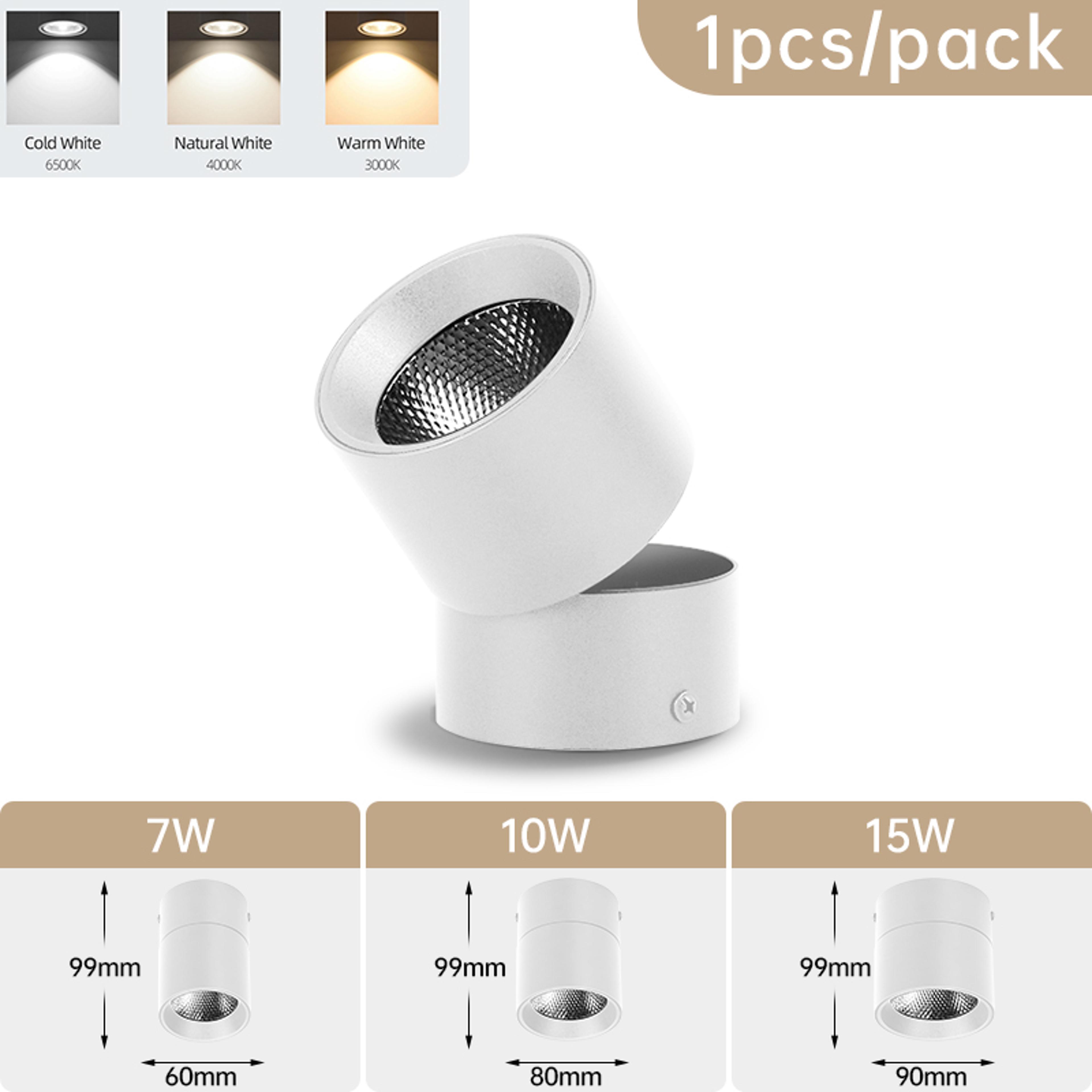 Foldable Tri Color LED Ceiling Light Surface Mounted Downlight For Modern Home Lighting 7