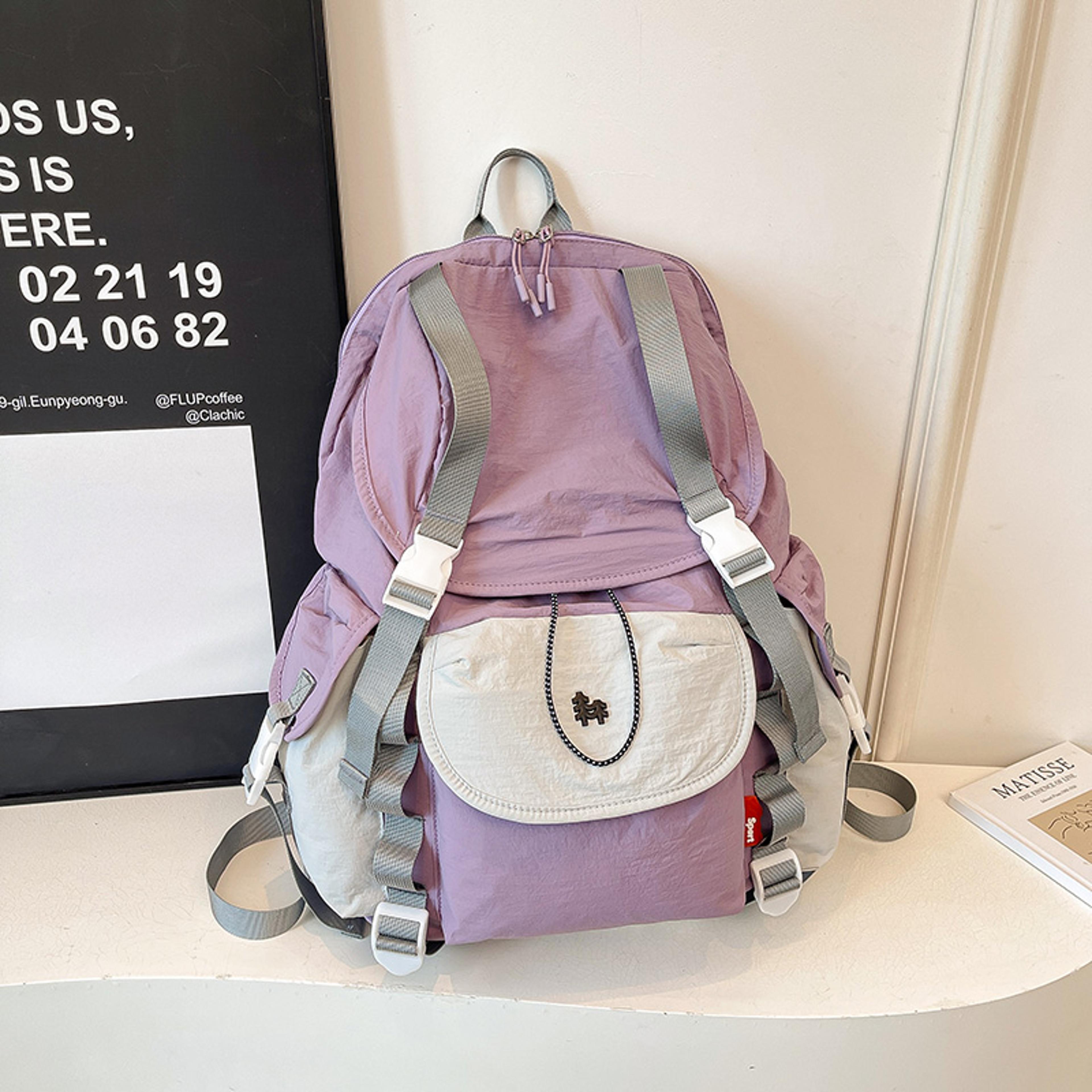 LEFT SIDE Soft Cloth Backpack For Women Cute Summer School Travel Bag 6