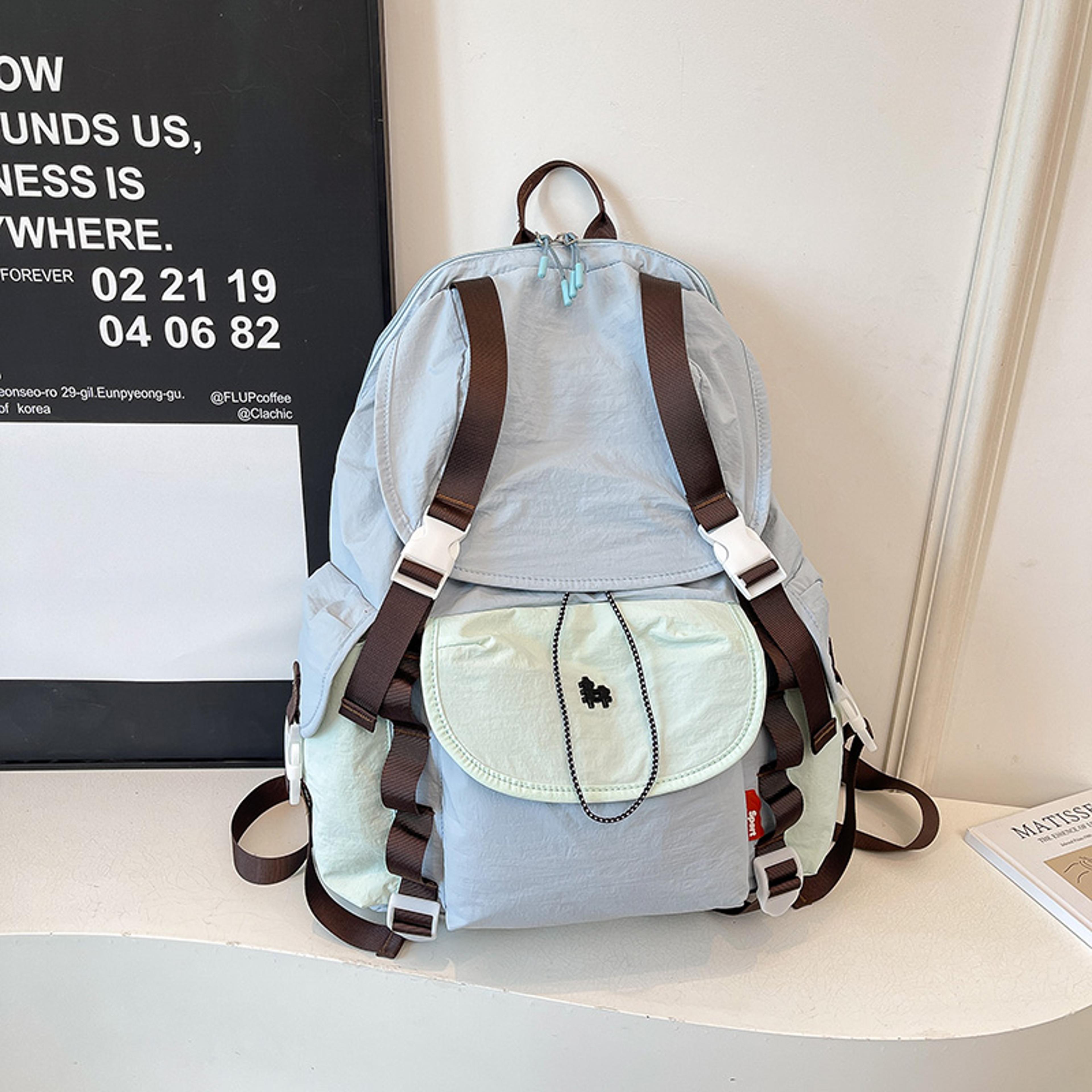 LEFT SIDE Soft Cloth Backpack For Women Cute Summer School Travel Bag 9