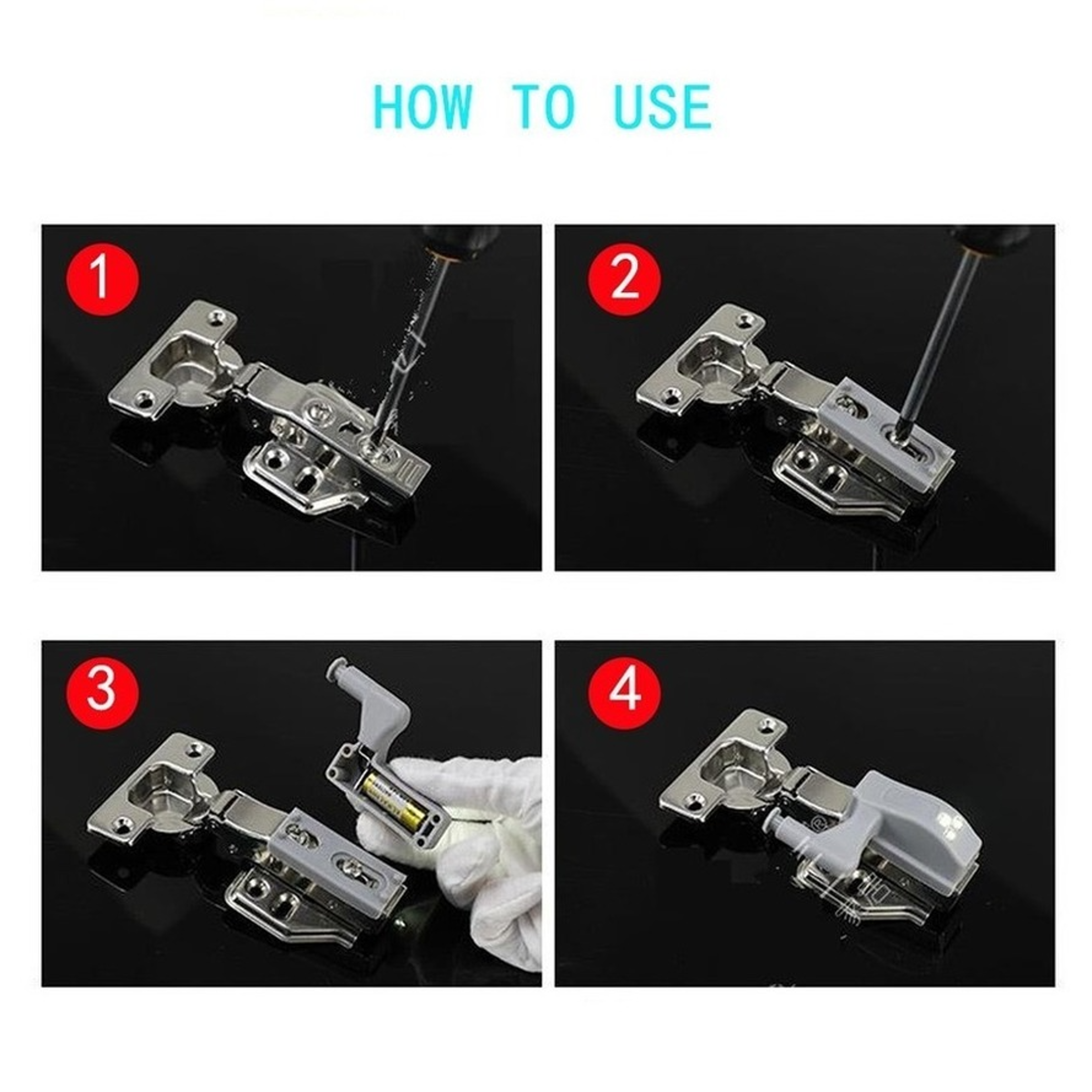 LED Cabinet Hinge Light Wardrobe Sensor Light Under Cabinet Lights 3