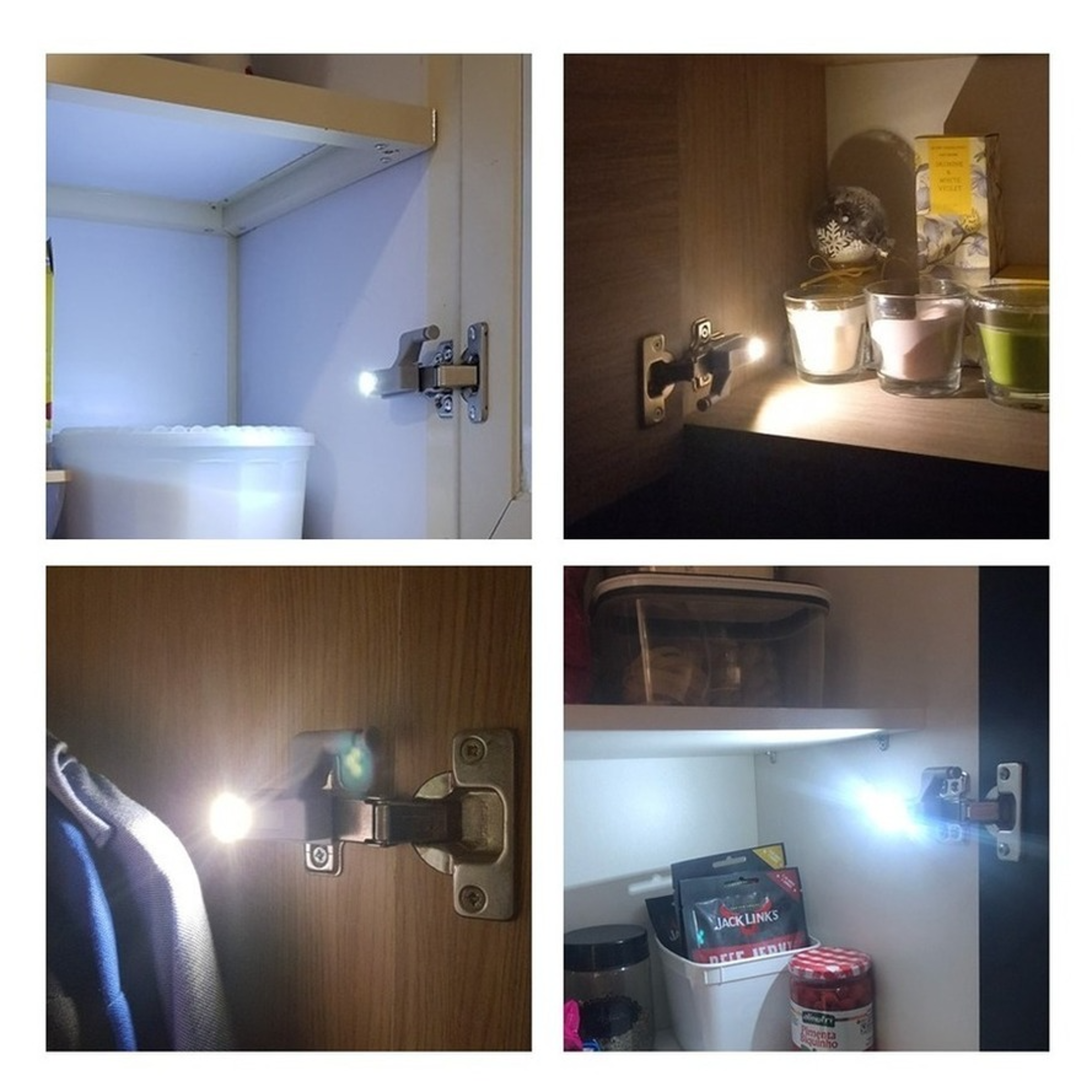 LED Cabinet Hinge Light Wardrobe Sensor Light Under Cabinet Lights 4