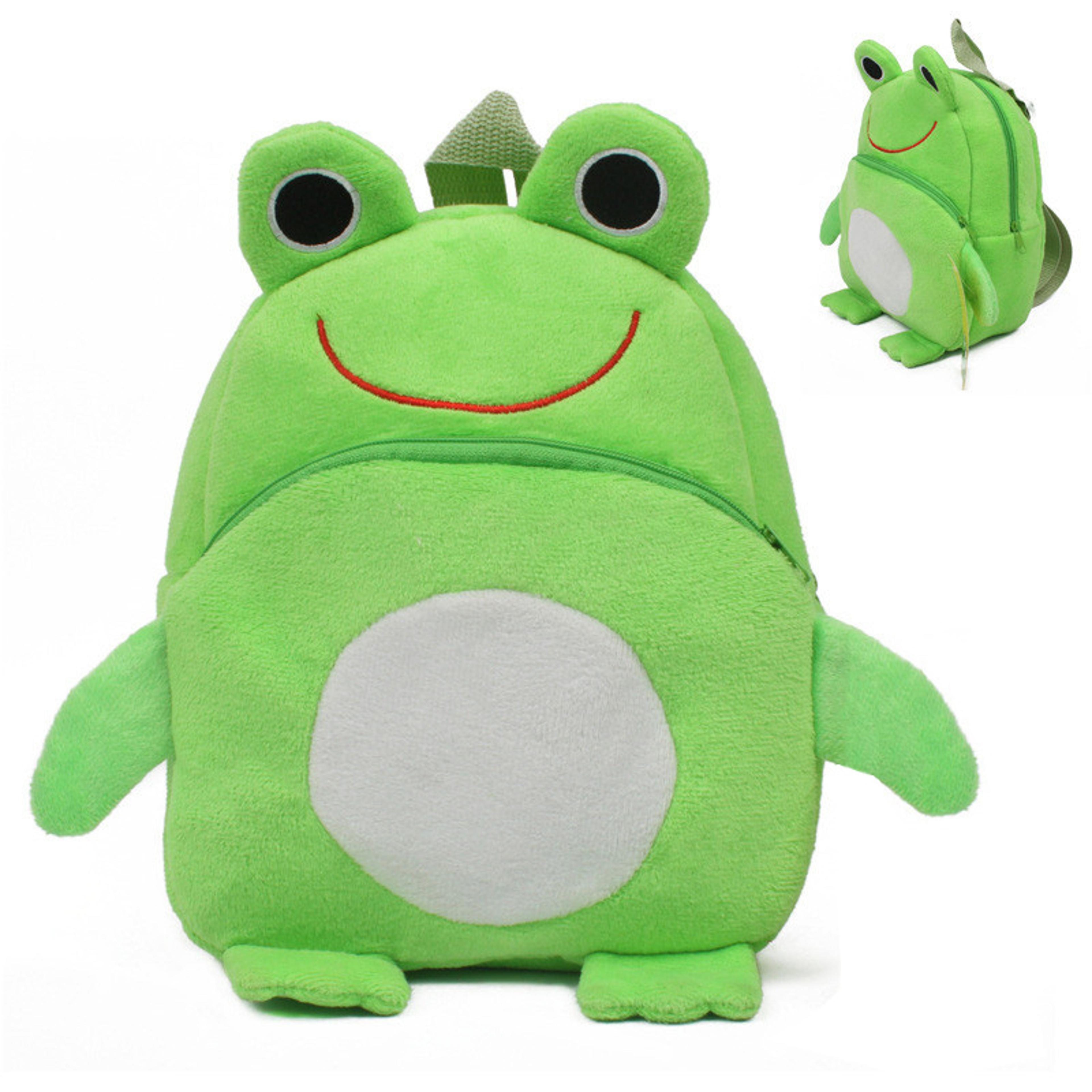 Frog Plush Mini Backpack For Kids Cute Toddler School Bag Birthday Gift 0