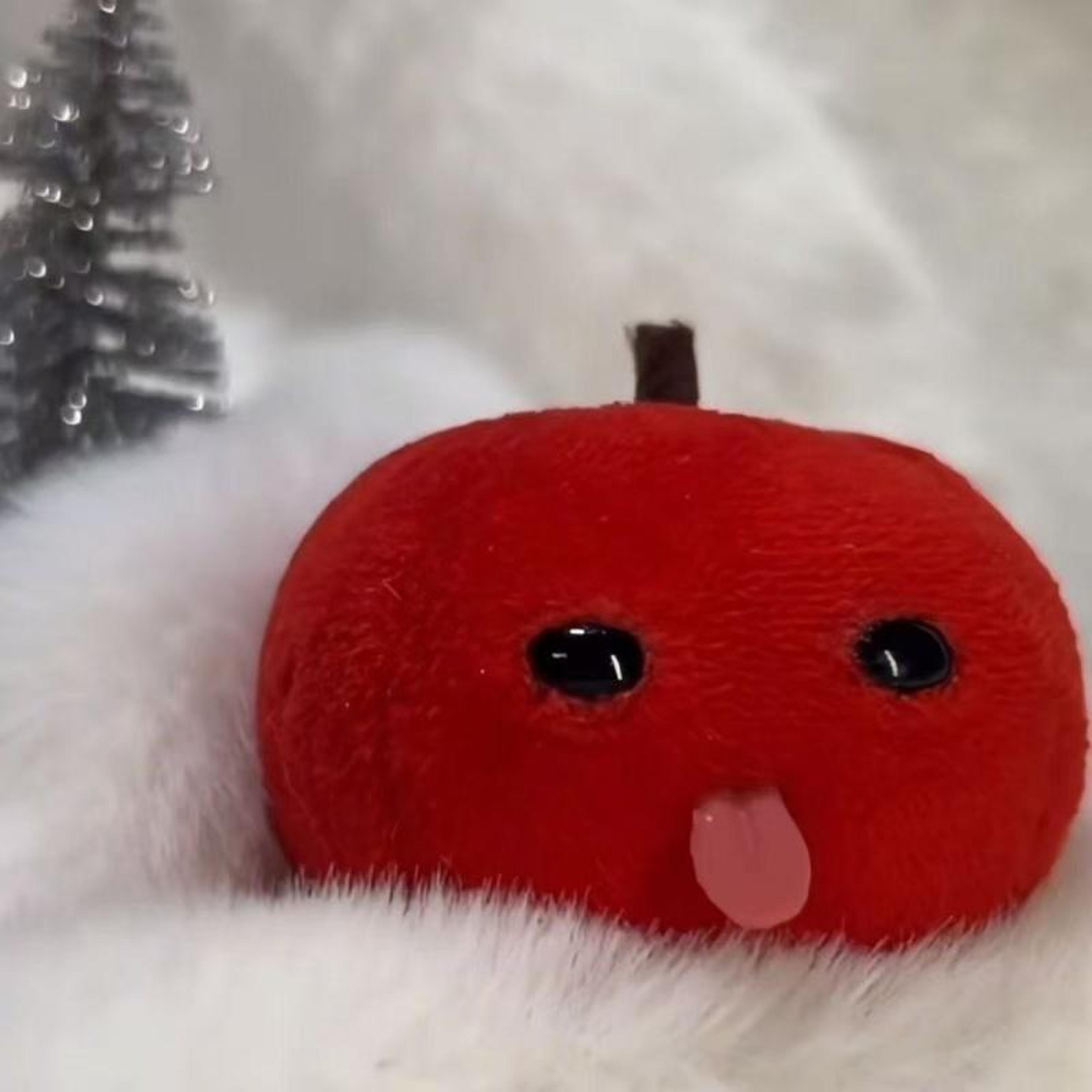 Green Apple Plush Keychain Cute Kawaii Fruit Backpack Pendant Gift 2
