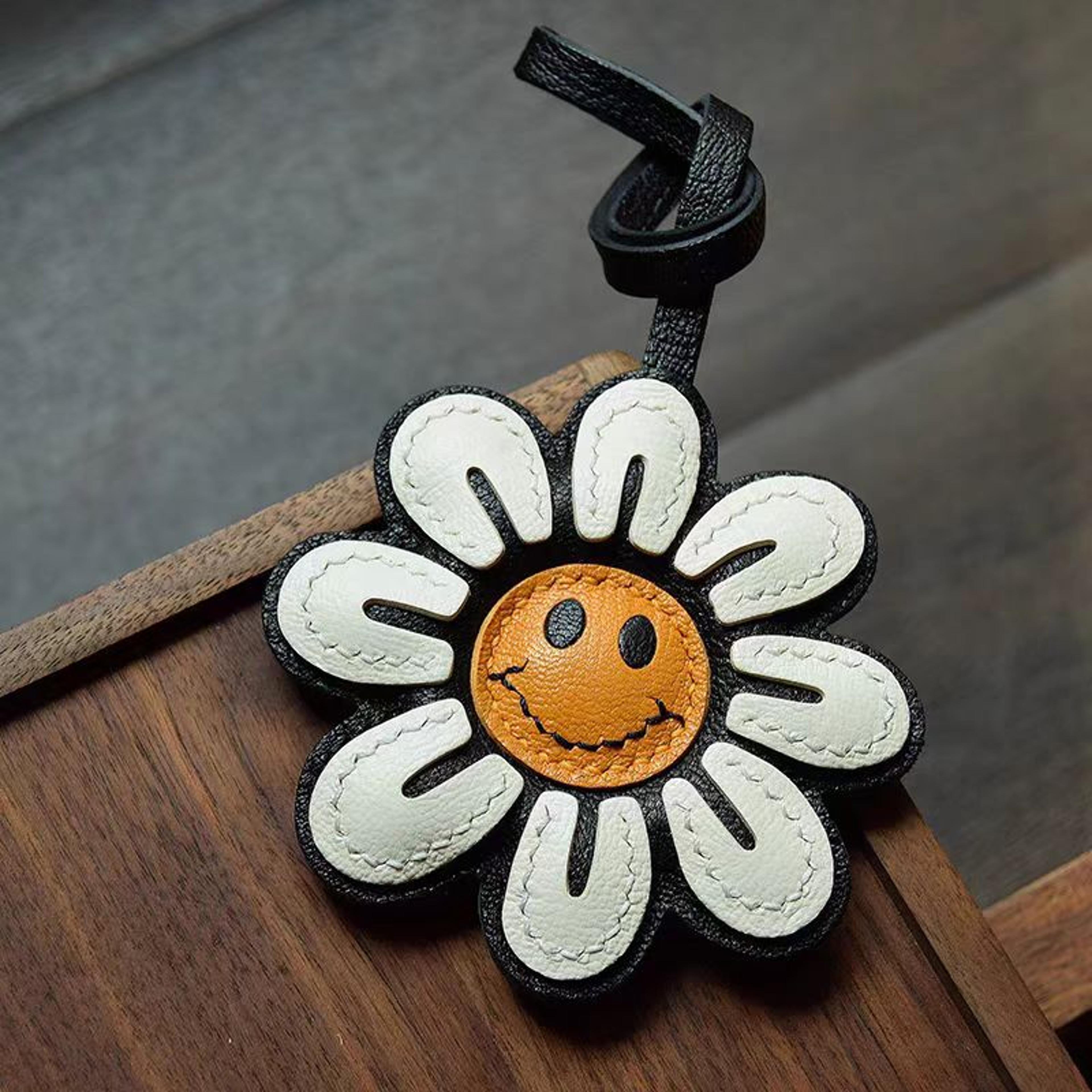Real Sheepskin Bag Charm Black Leather Keychain Cute Bag Accessory Gift 3