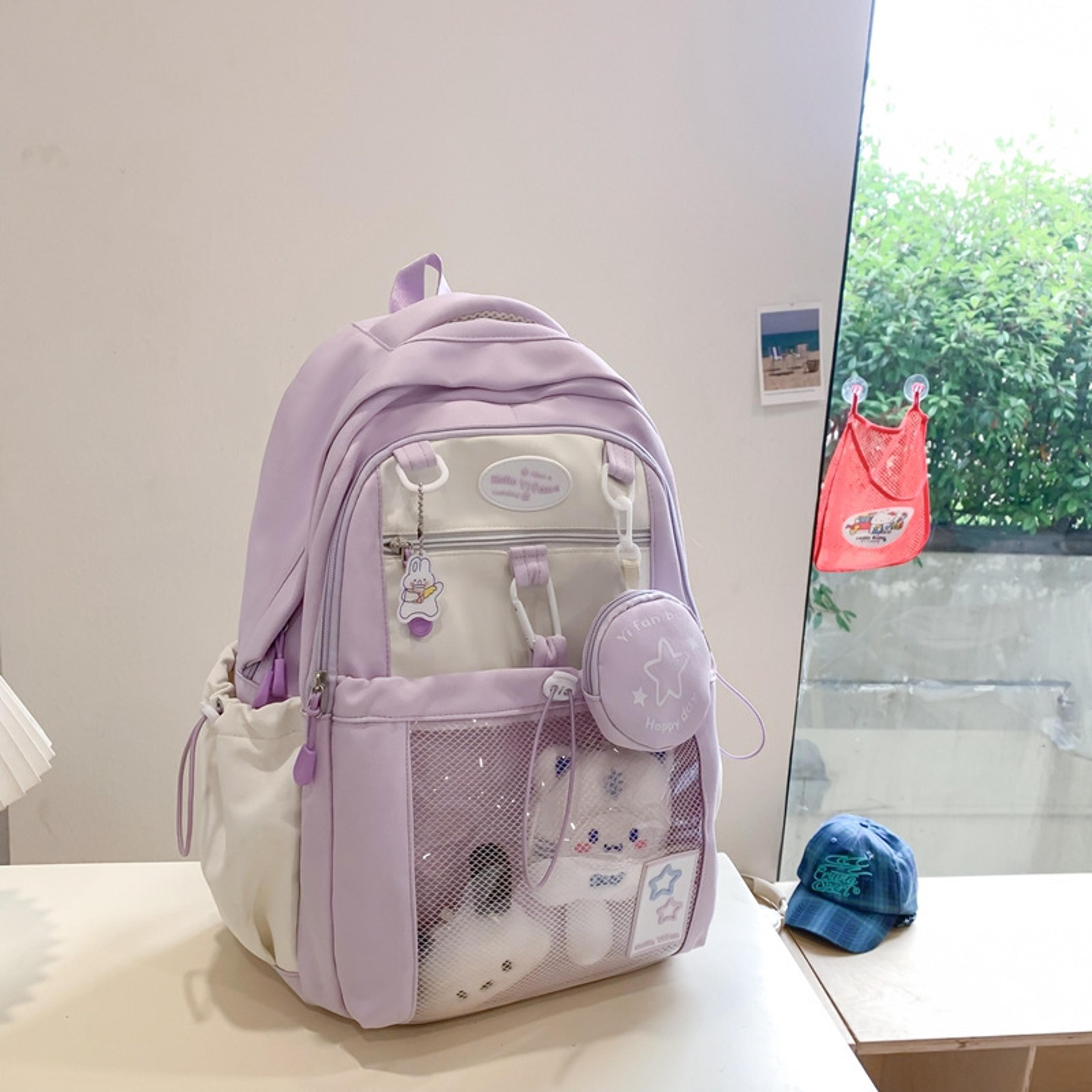 Cute Kawaii Back To School Backpack For Girls  Teens Multi Pocket Nylon School Backpack With Laptop 6