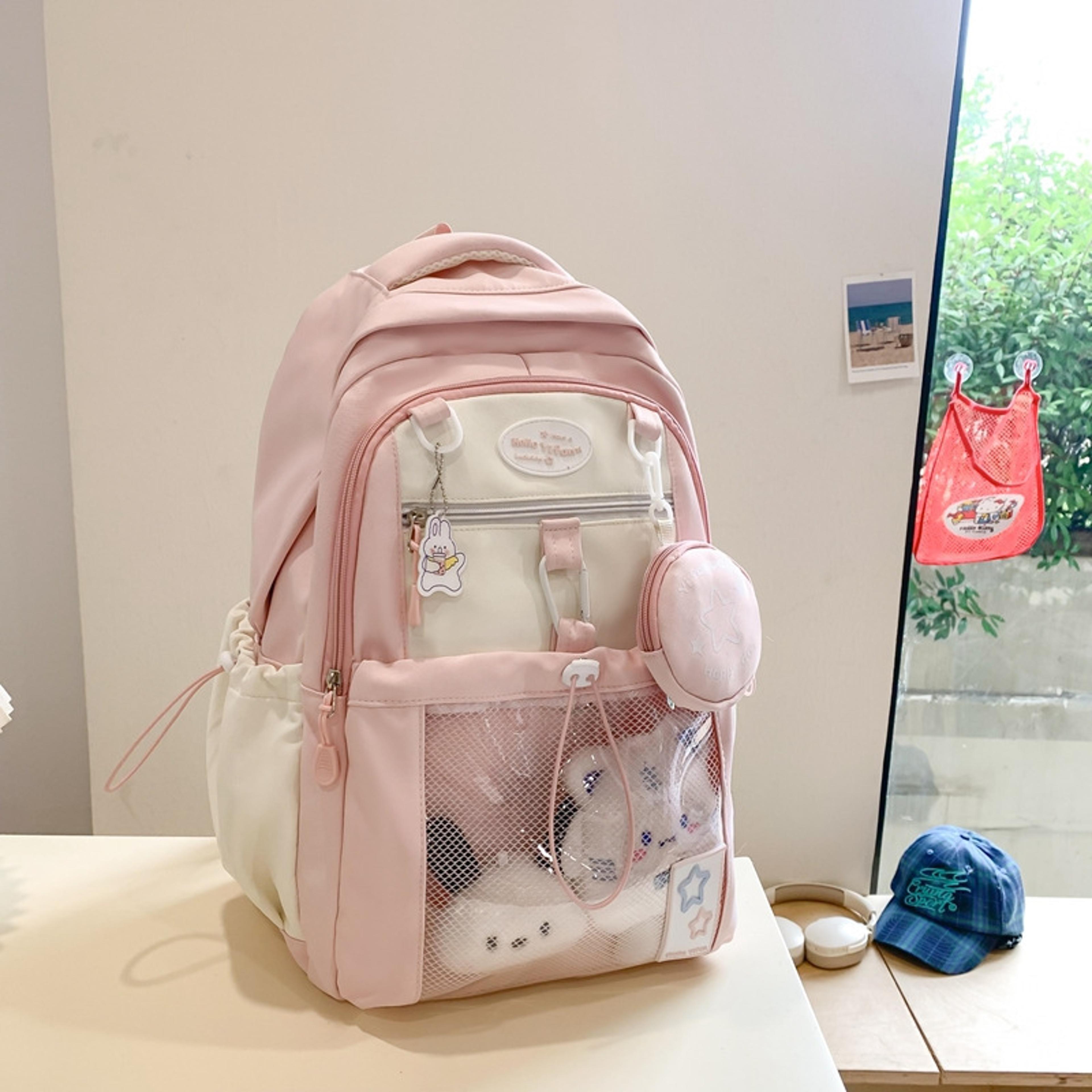 Cute Kawaii Back To School Backpack For Girls  Teens Multi Pocket Nylon School Backpack With Laptop 8