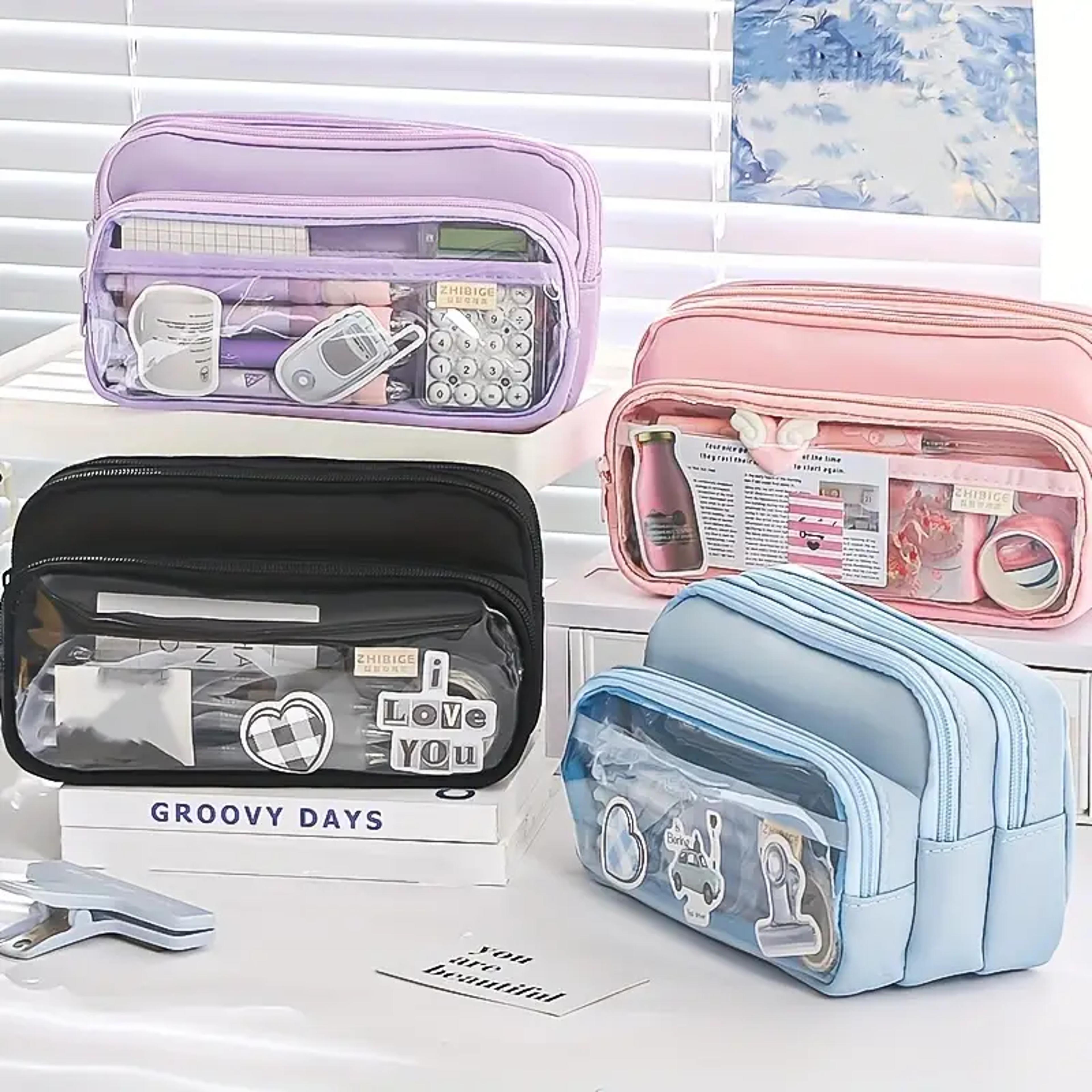 Large Capacity Pencil Case With Back To School Backpack Portable Cosmetic Organizer Pouch 4