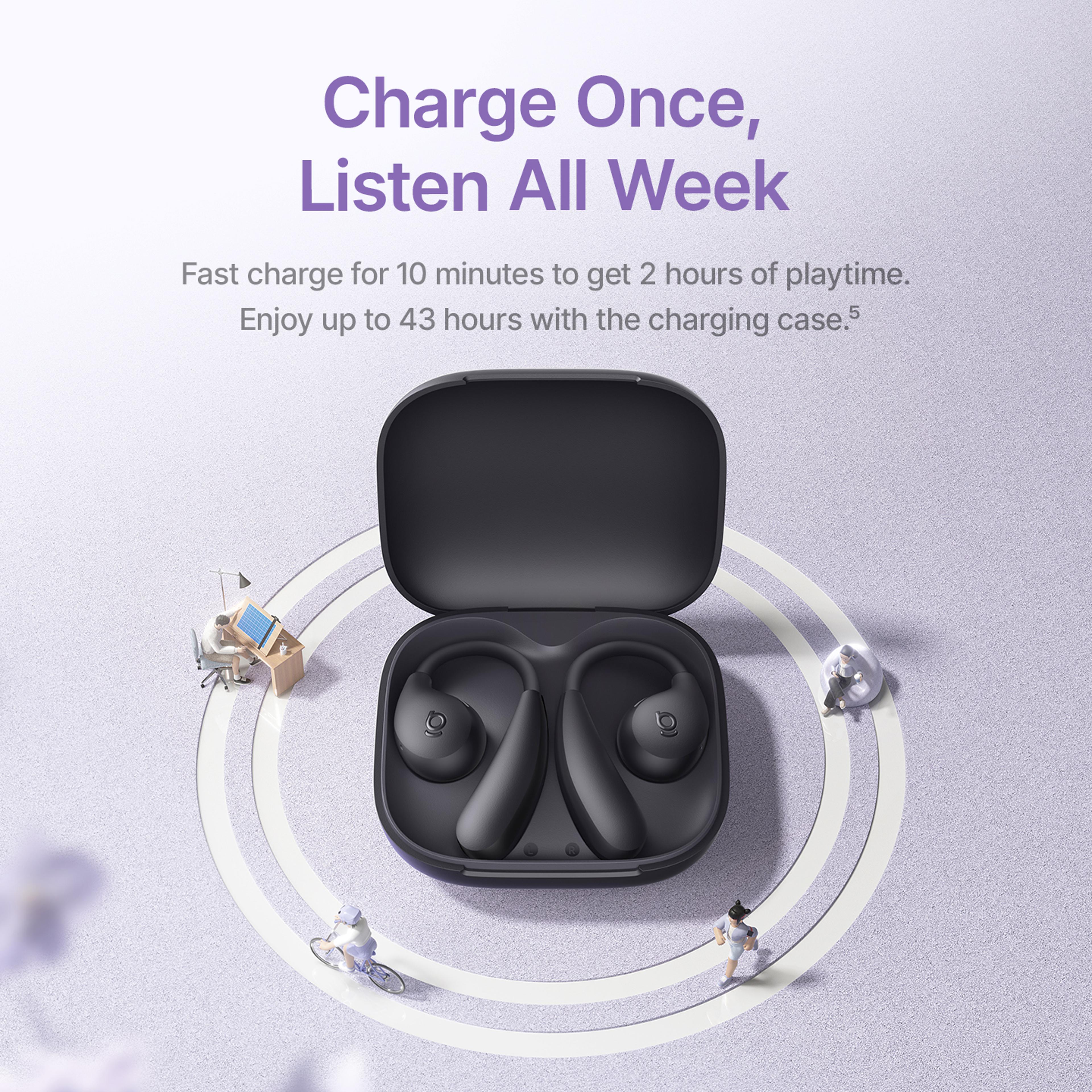 Lite Open Ear Wireless Sport Earbuds With Bluetooth And Playtime 5
