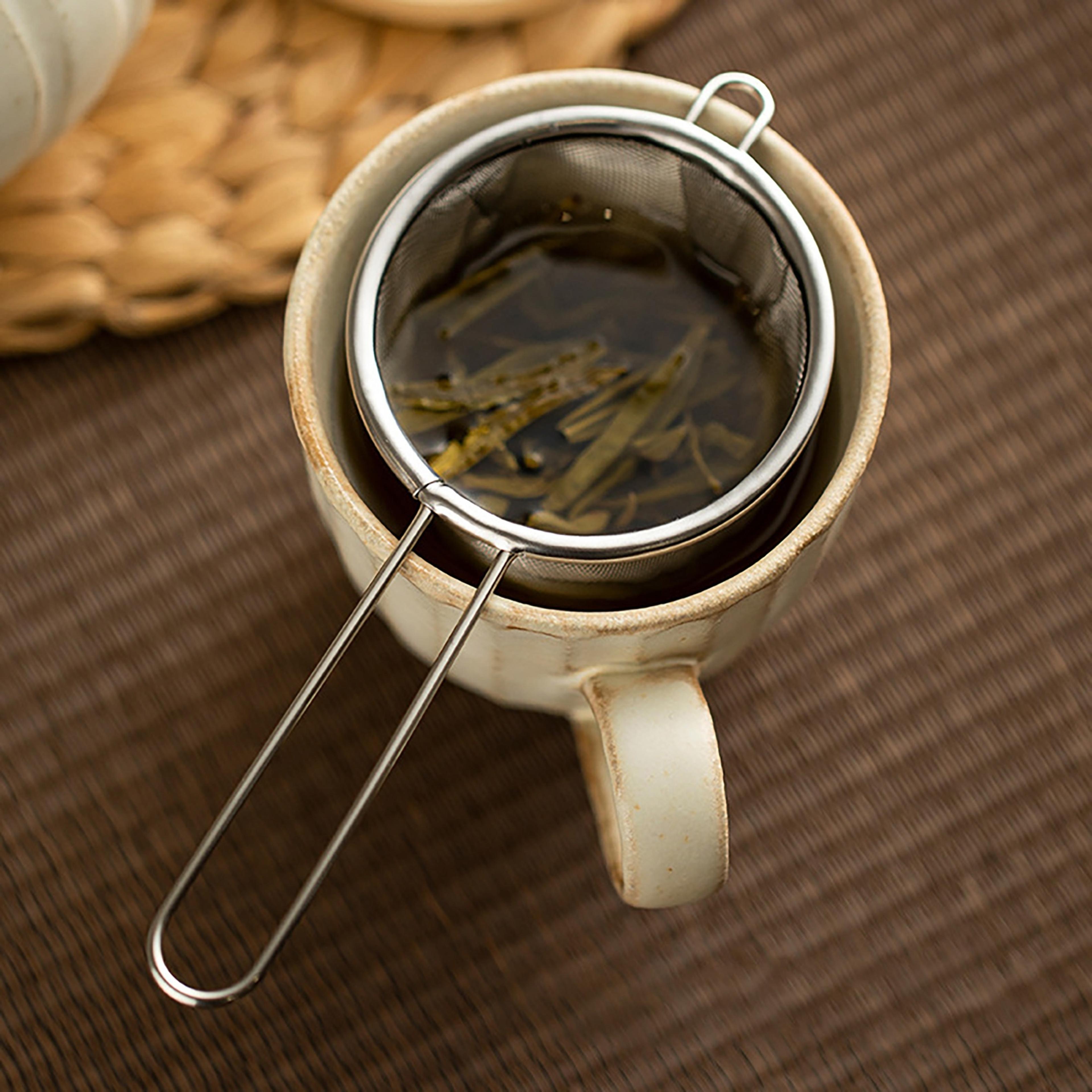 Tea Infuser With Handle Fine Mesh Reusable Loose Leaf Tea Strainer 3
