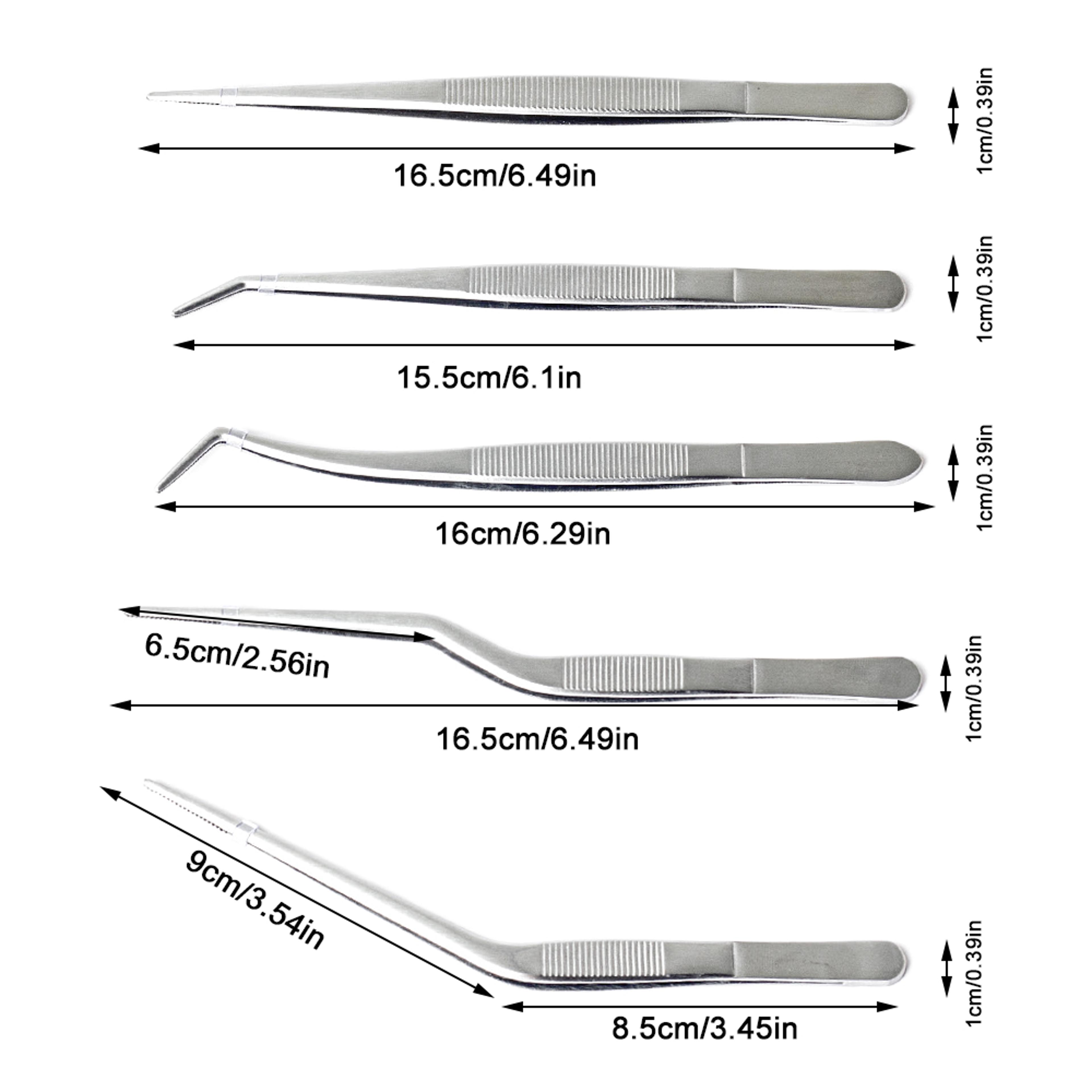 Precision Stainless Steel Kitchen Tweezers Set For Plating Cooking And Baking 5