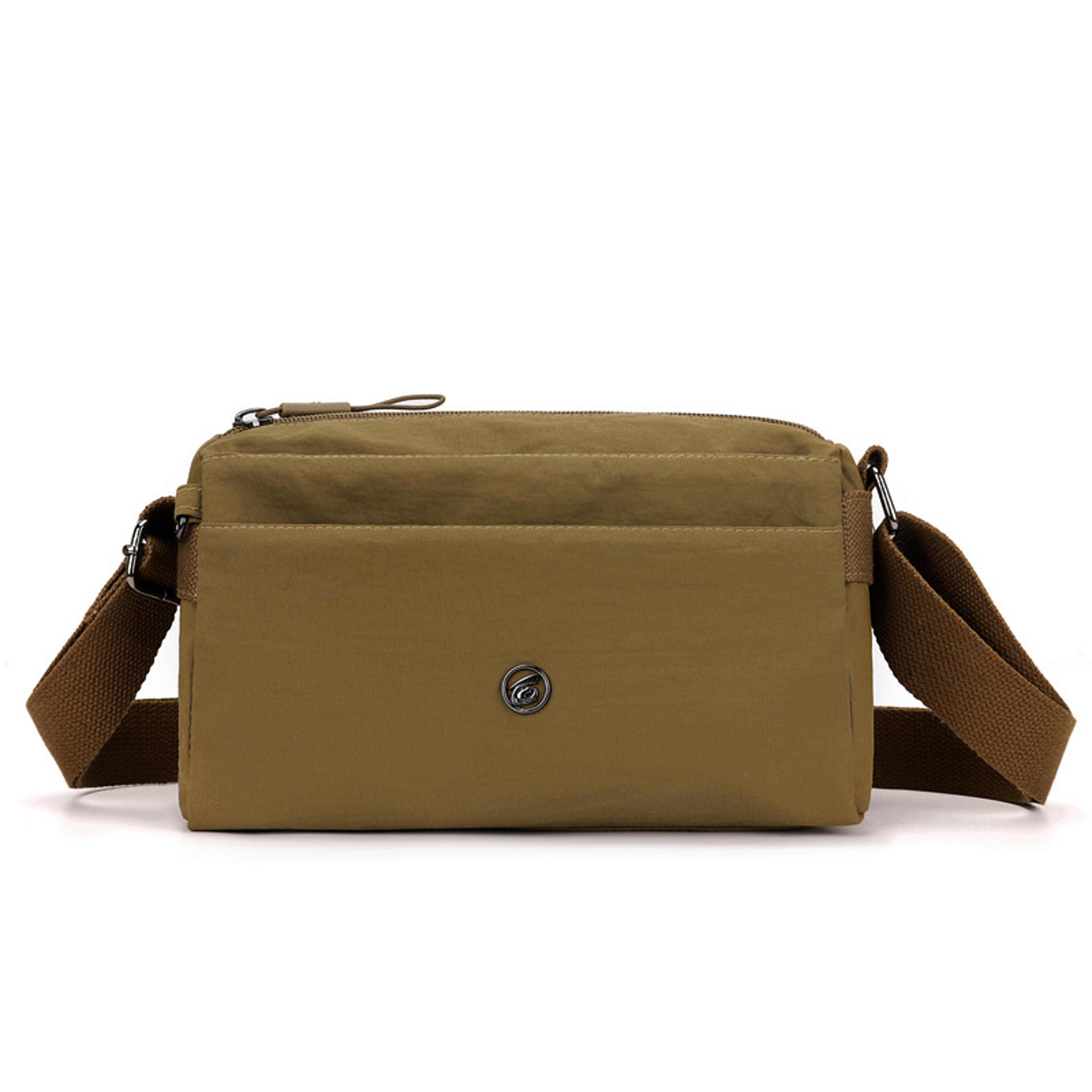 Lightweight Nylon Crossbody Bag With Four Layer Zipper Pockets For Women 5