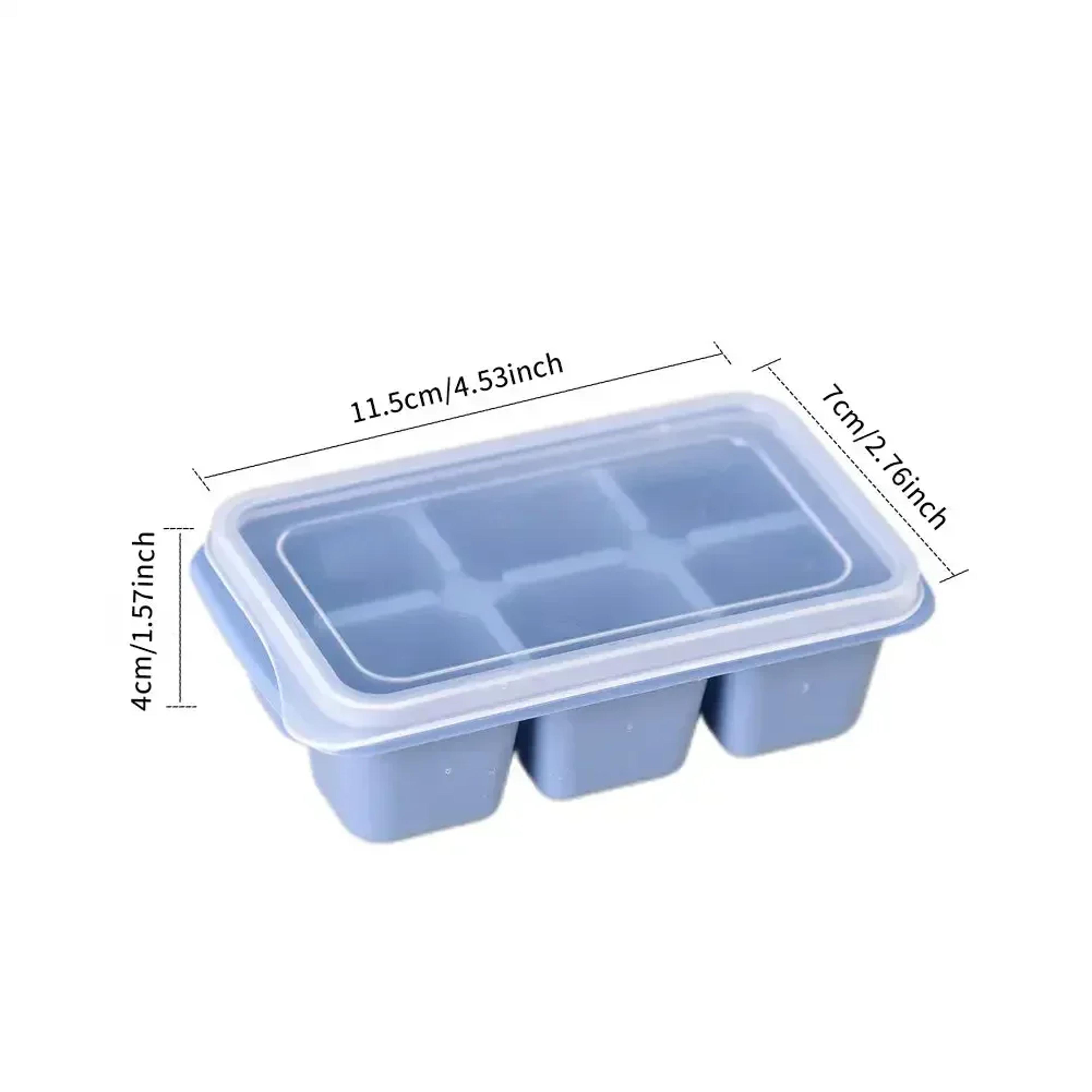 Grid Silicone Ice Cube Tray With Lid Soft Bottom Fruit Ice Maker For Drinks 9