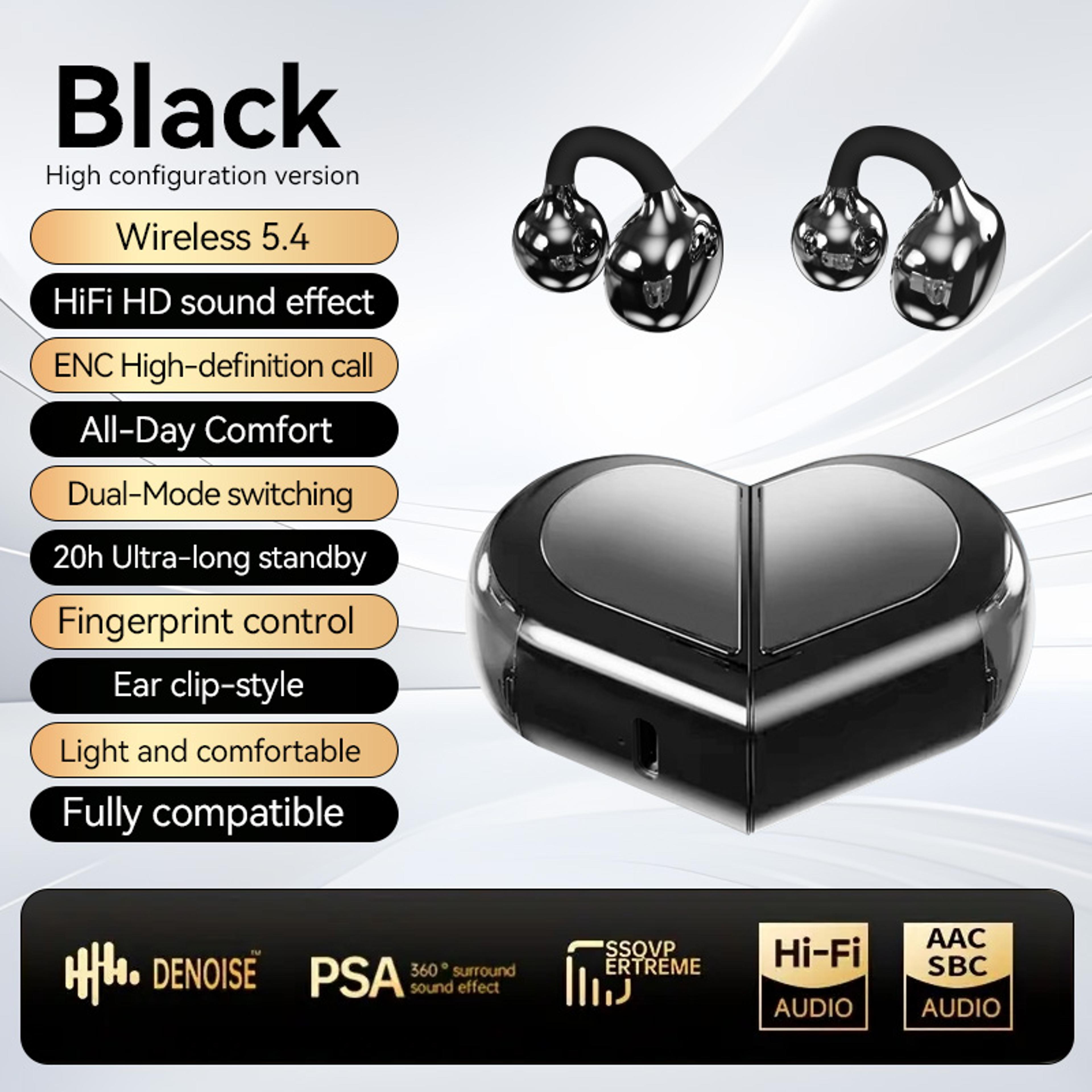 Heart Shaped Wireless Bluetooth Earbuds With Touch Control Stereo Sound For Girls 9