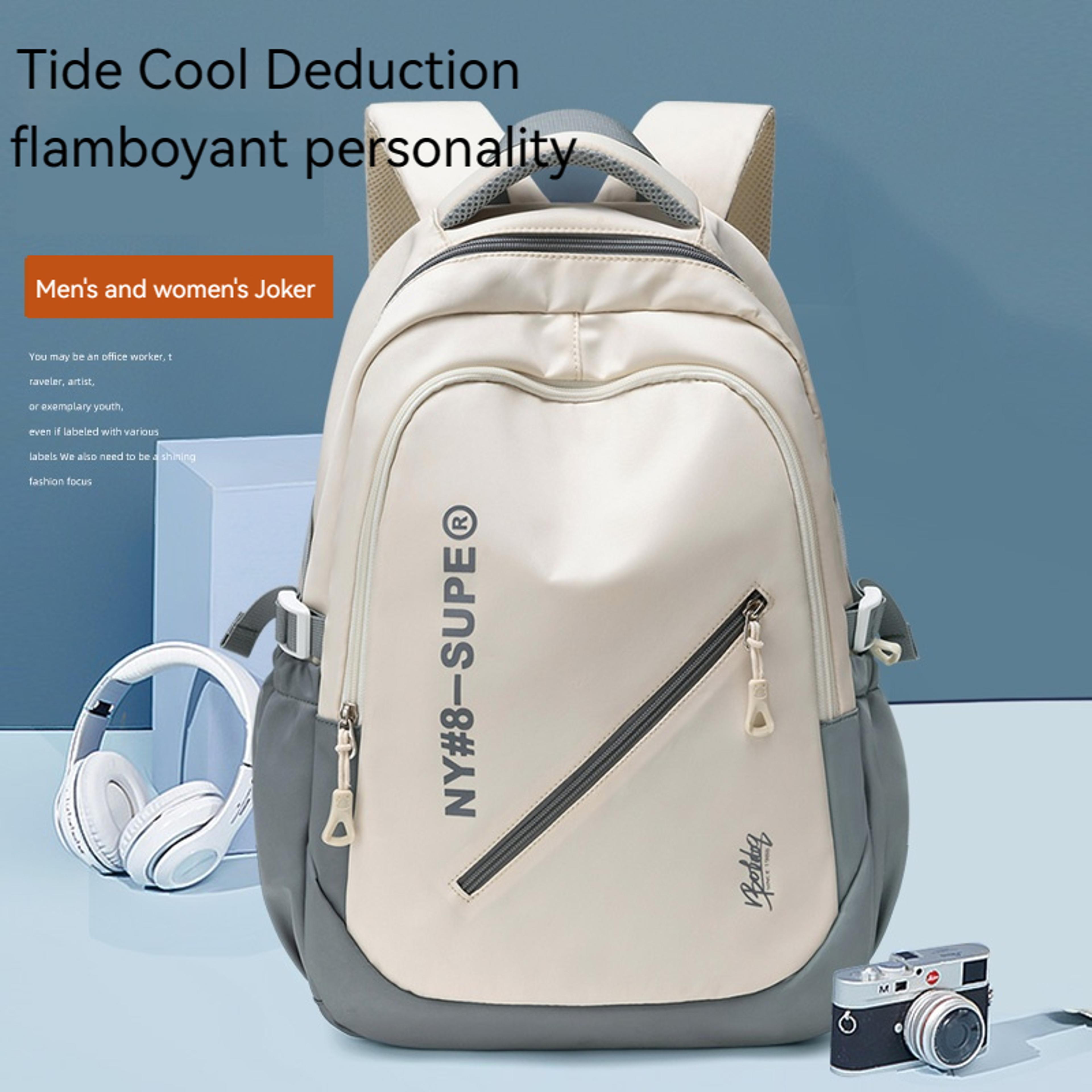 Large Capacity Canvas Travel Backpack Lightweight Waterproof Laptop Backpack 1