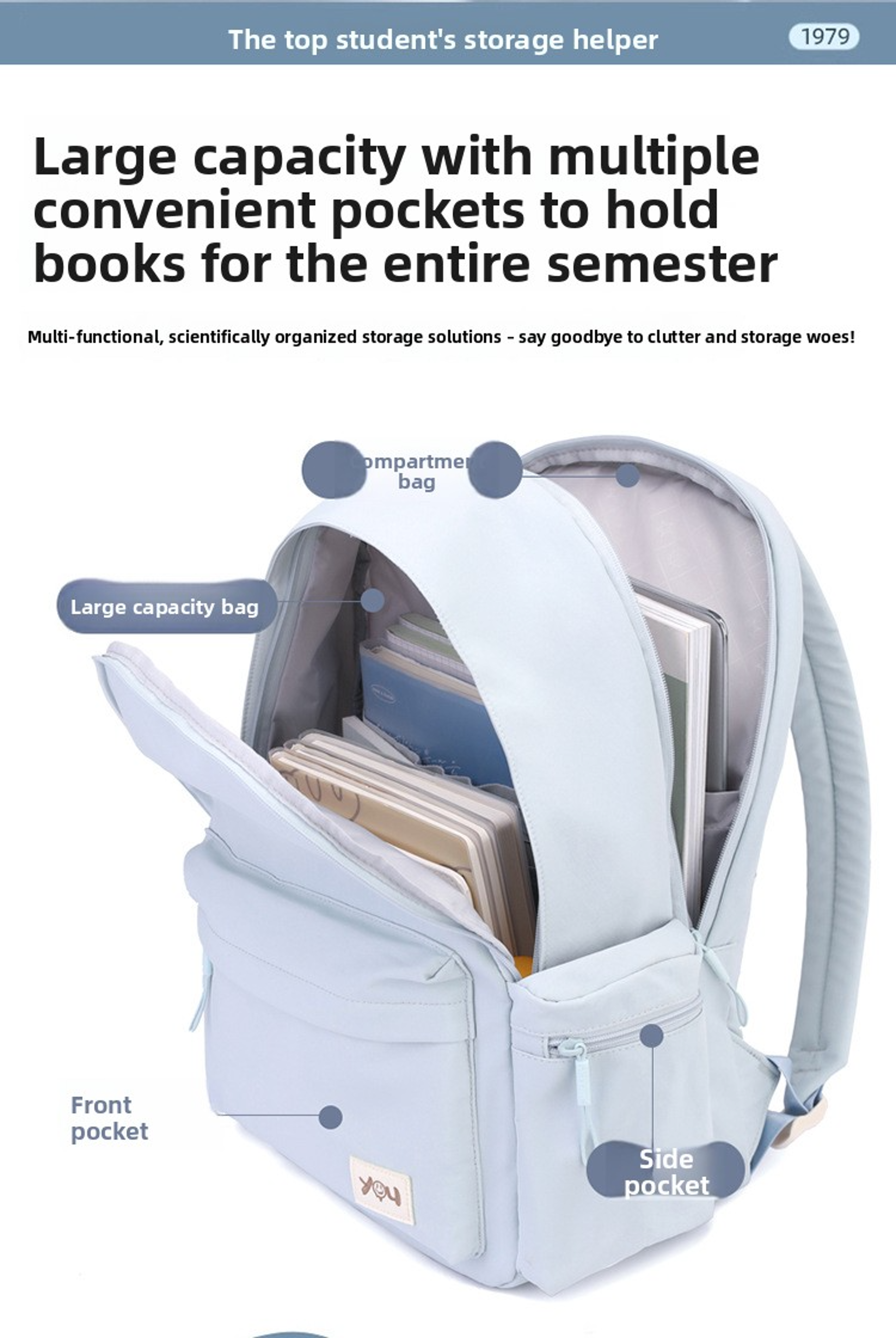 Fashion Waterproof Laptop Backpack Large Capacity School Travel Bag For Women Men 2
