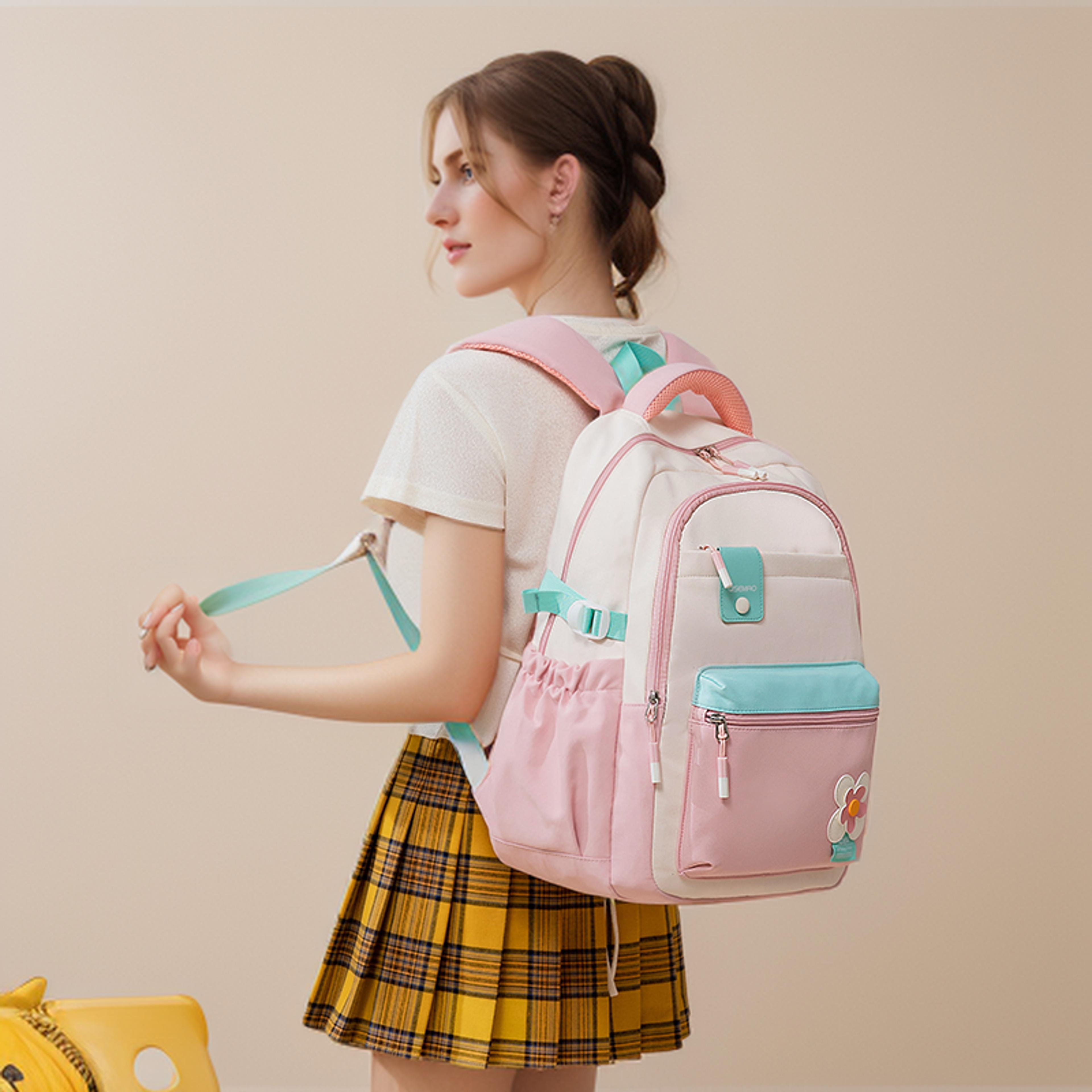 Lightweight School Backpack For Girls Junior High Students Cute Student Bag 1