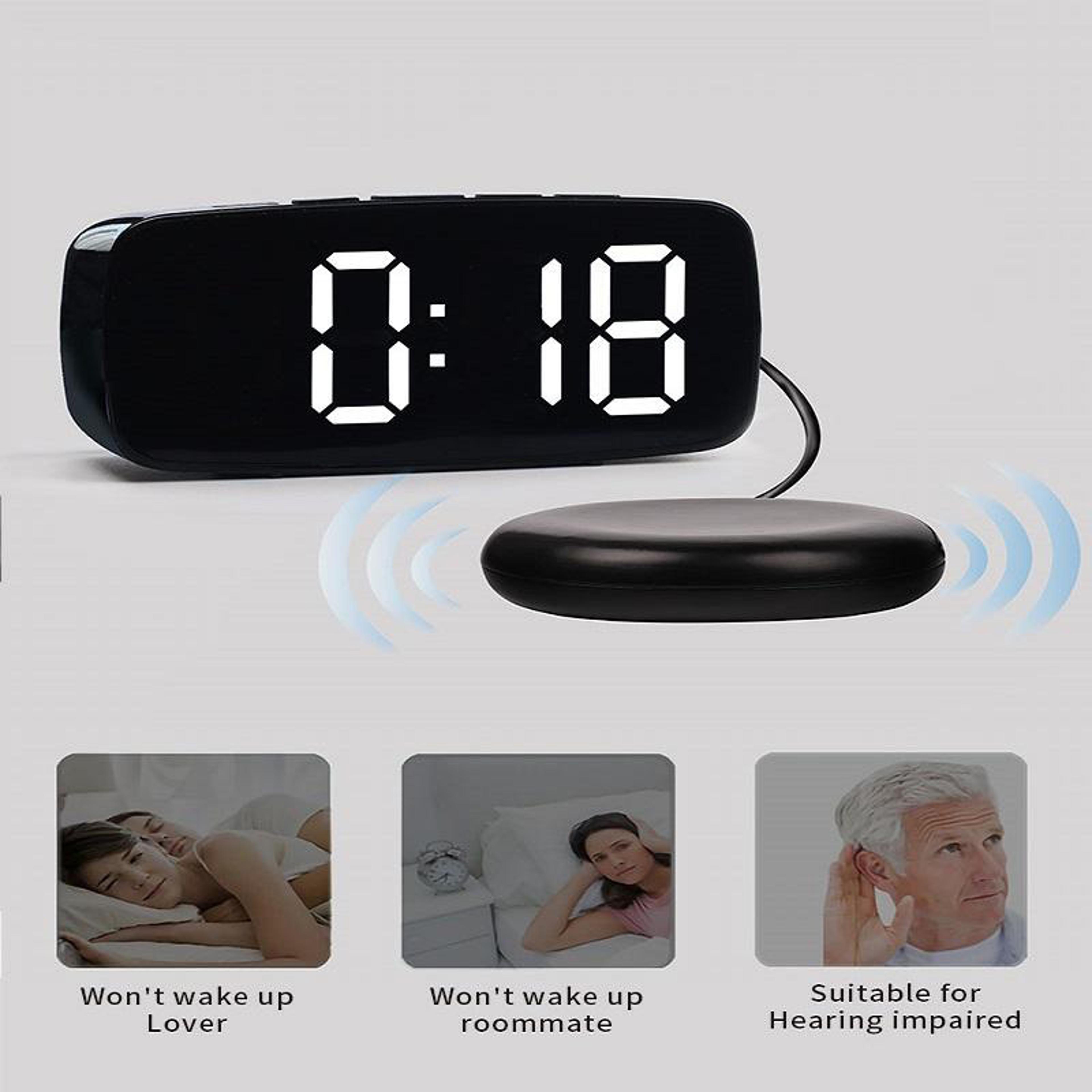 Super Loud Vibrating Alarm Clock With Bed Shaker And Dual USB For Heavy Sleepers 5