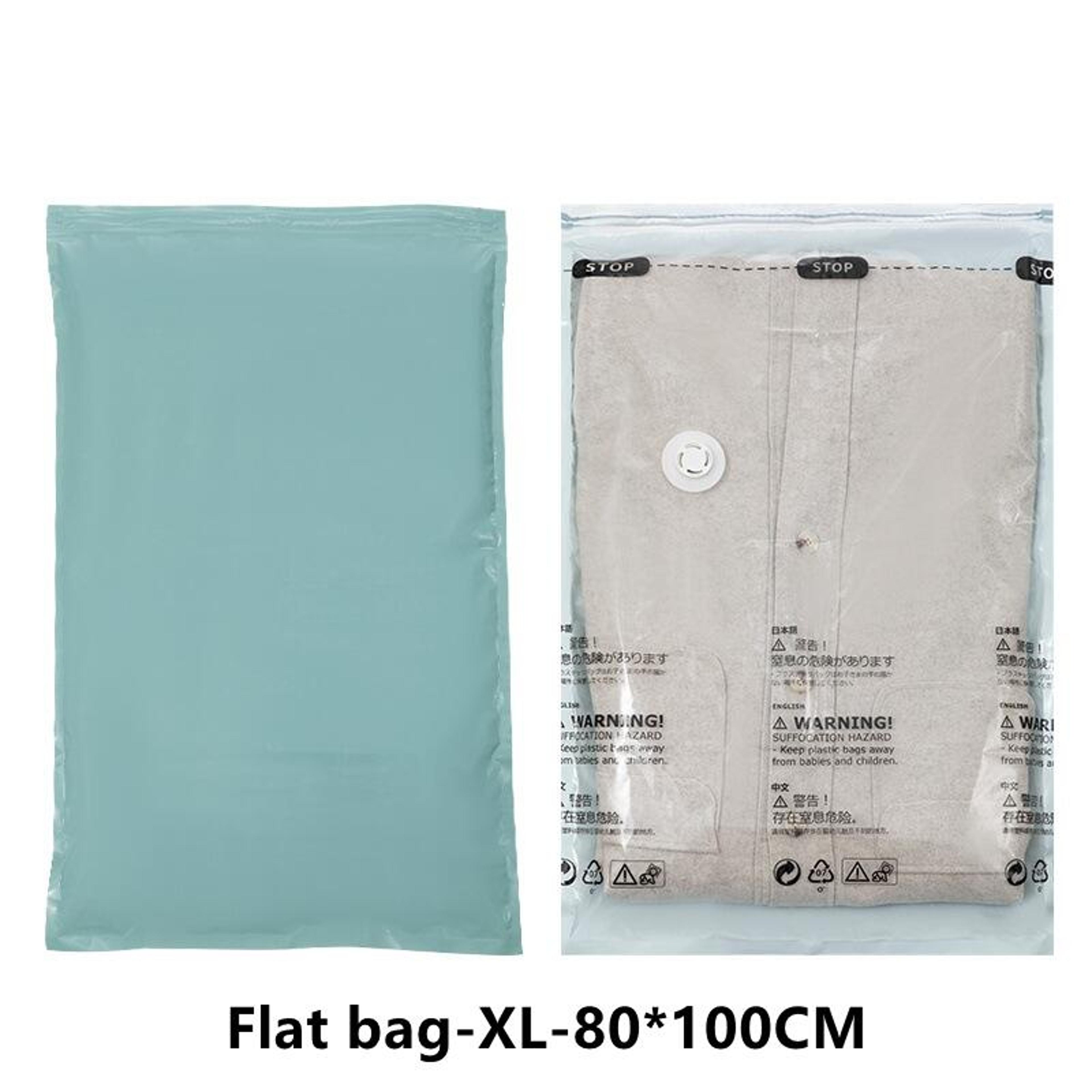 Extra Large Vacuum Storage Bags No Pump Space Saving Organizer For Clothes Bedding 8